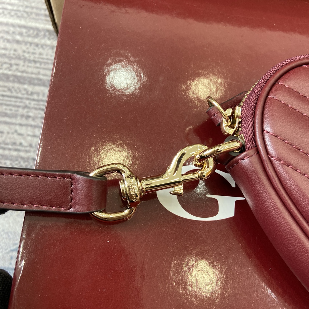 Gucci Marmont Heart Mini Bag Red Matelassé Leather Crossbody Handbag 7 i1750579295 6632 0