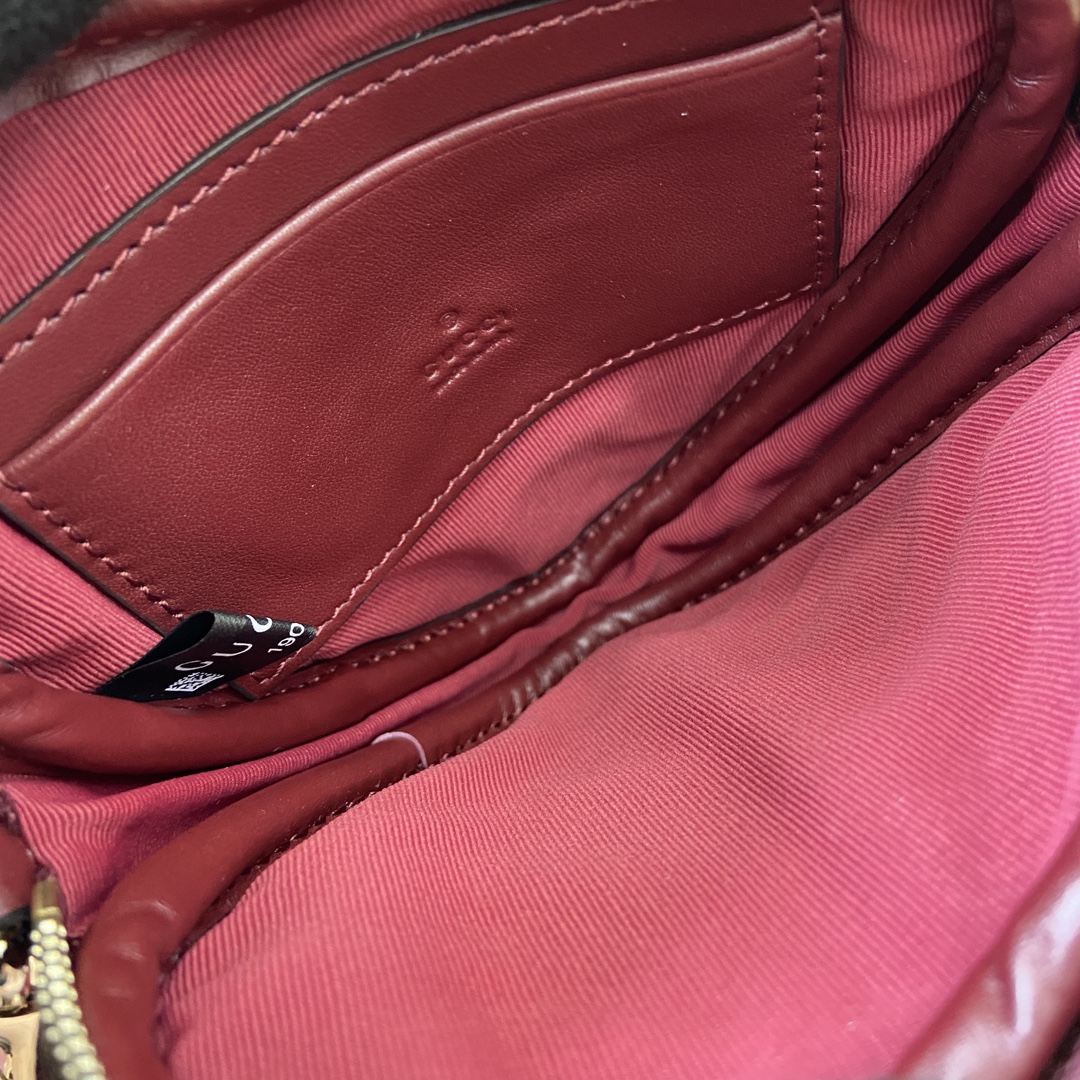 Gucci Marmont Heart Mini Bag Red Matelassé Leather Crossbody Handbag 10 i1750579295 9466 0