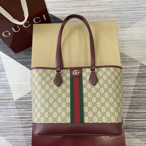 Gucci Ophidia Tote Bag: Beige and Brown, 31cm Width, Luxury Design 1 Gucci Ophidia Tote Bag: Beige and Brown, 31cm Width, Luxury Design