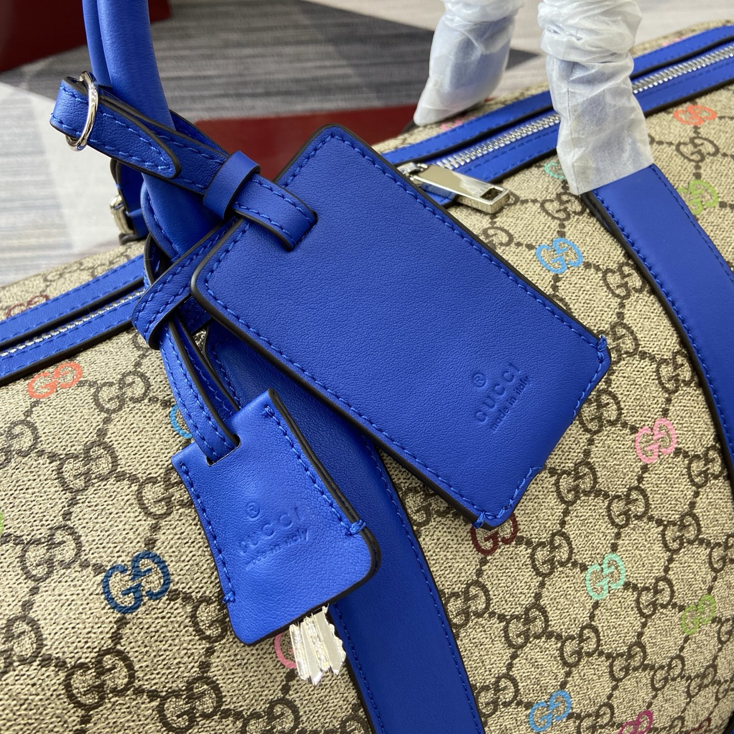 Gucci Beige/Brown Monogram Multicolor Print Duffle Bag, 45cm x 30cm x 24.5cm 6 i1752561893063 4105 0 5