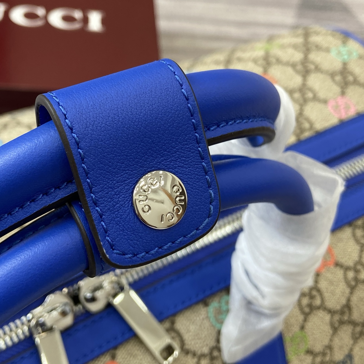 Gucci Beige/Brown Monogram Multicolor Print Duffle Bag, 45cm x 30cm x 24.5cm 5 i1752561895184 6414 0 4