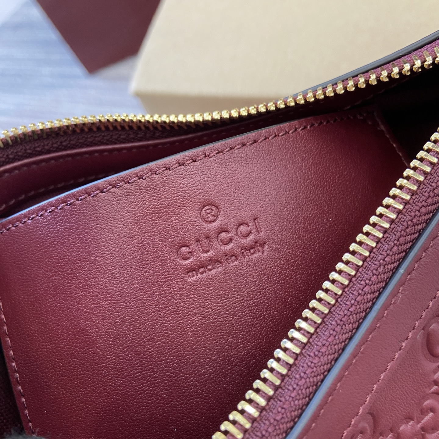 Gucci Emblem Embossed Leather Shoulder Bag, Ancorra Red 10 i1753426836791 578 0 10
