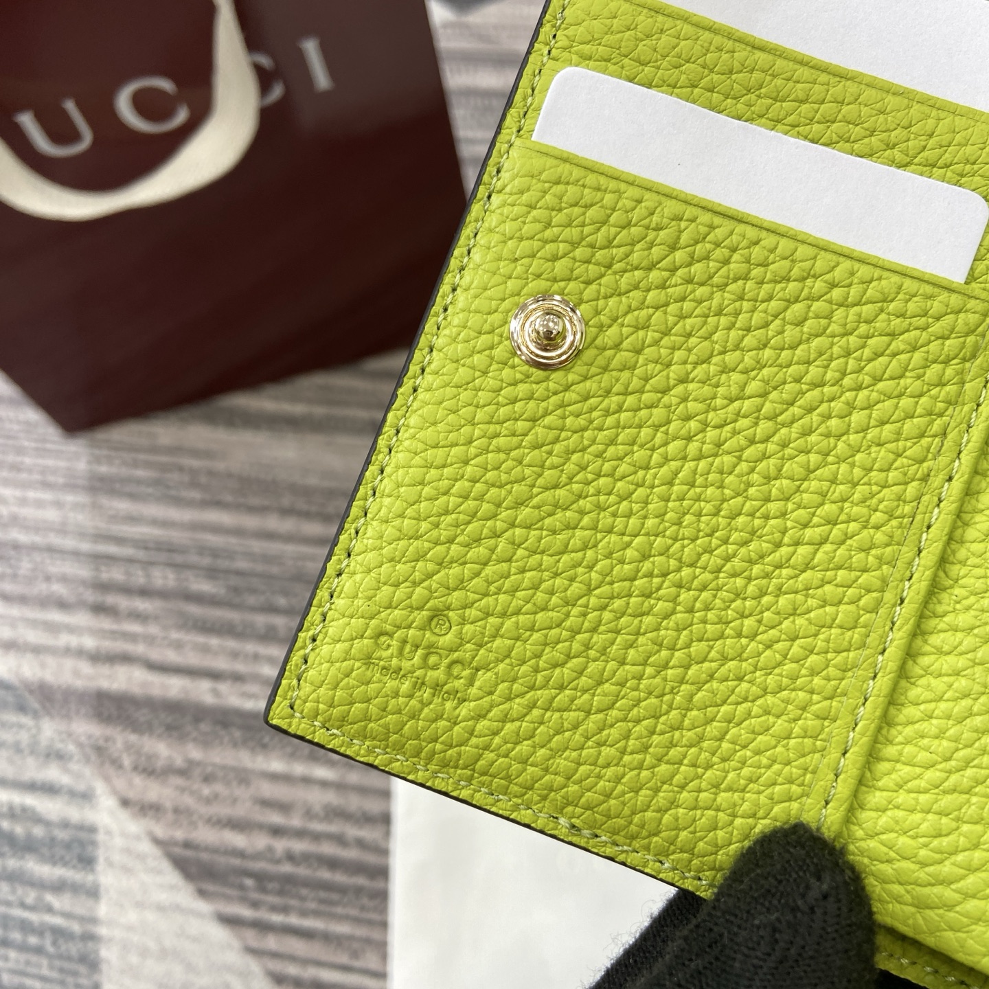 Gucci Marmont Beige and Green Supreme Canvas Card Case Wallet 13 i1754118765546 9045 0 10
