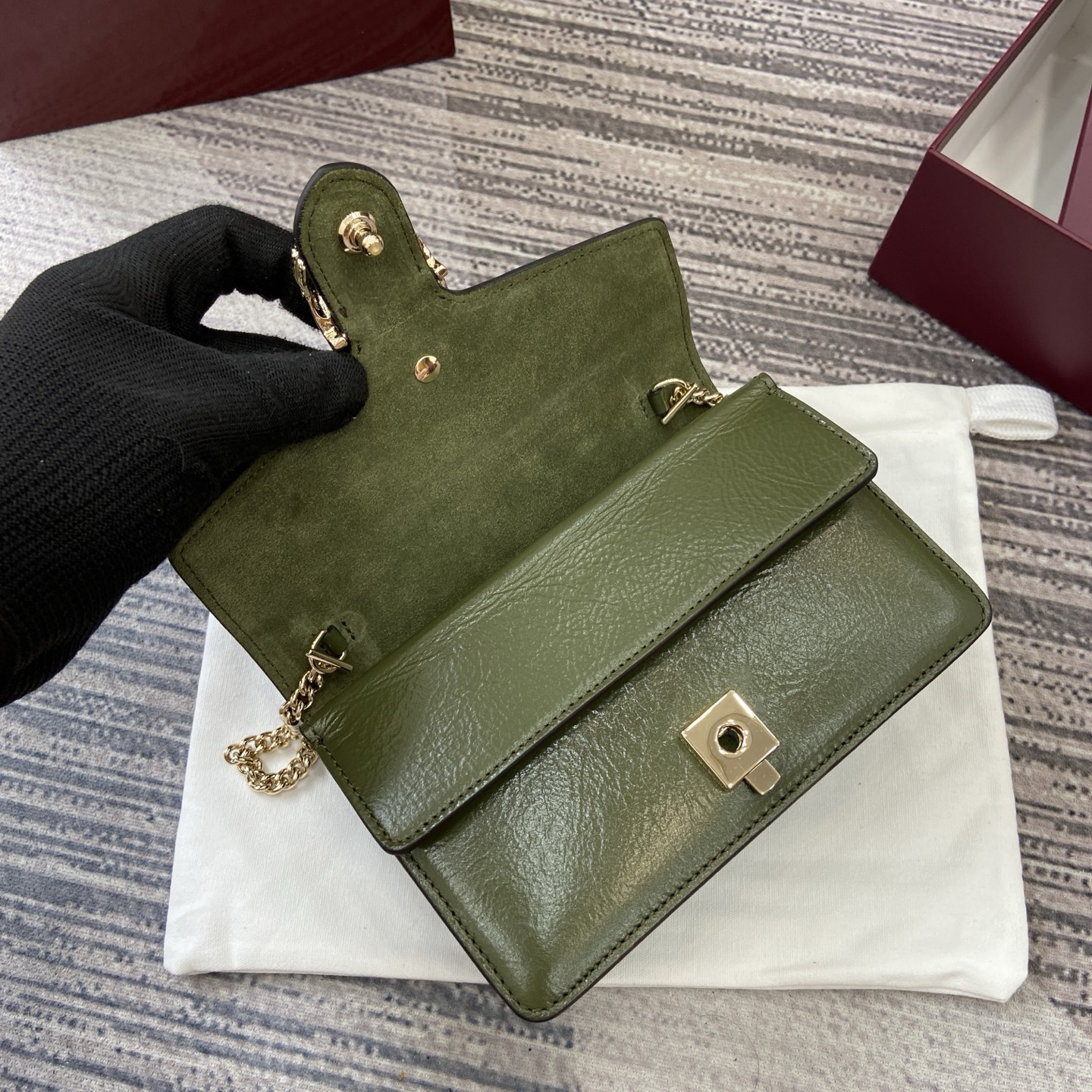 Gucci Dionysus Mini Green Leather Shoulder Bag with Chain Strap 8 i1754118834713 6254 0 6