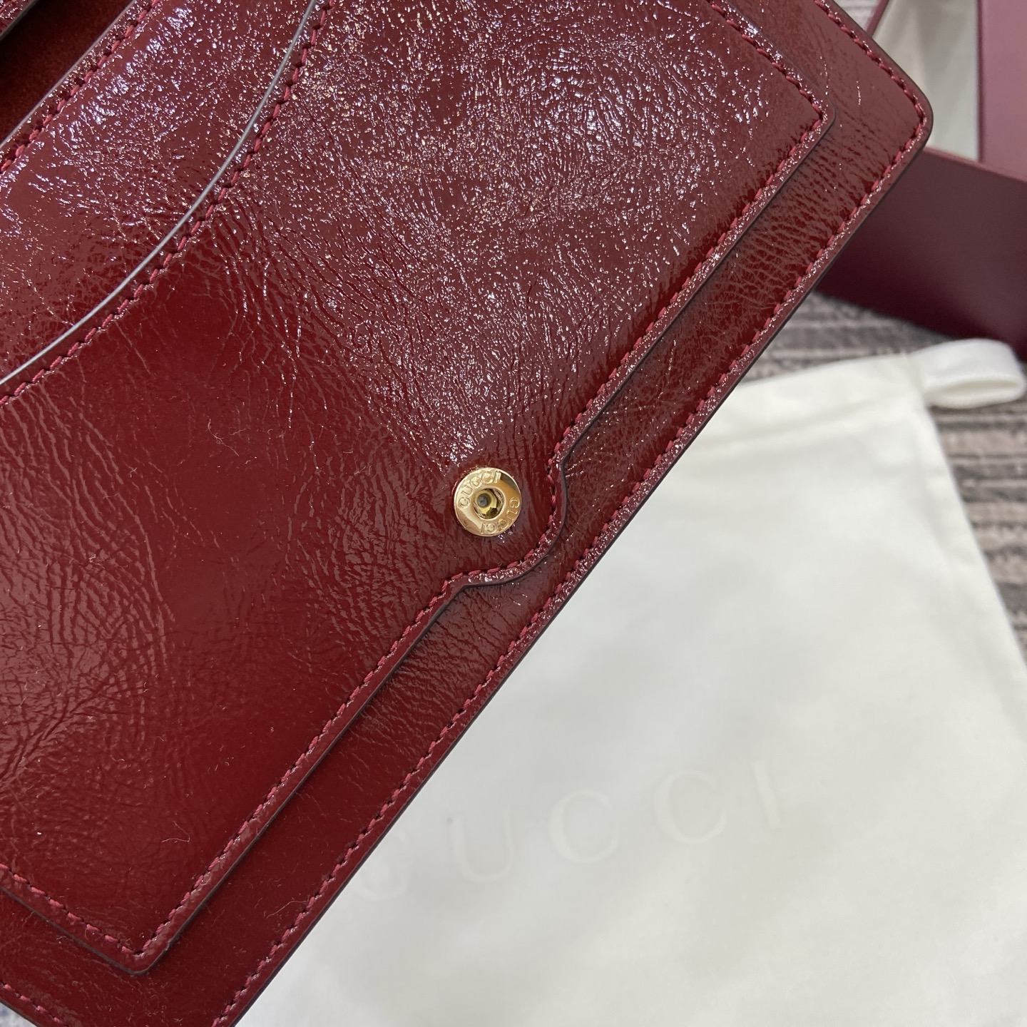 Gucci Red Leather Wallet on Chain Bag with Dionysus Clasp, 20 cm 11 i1754118870224 5012 0 9