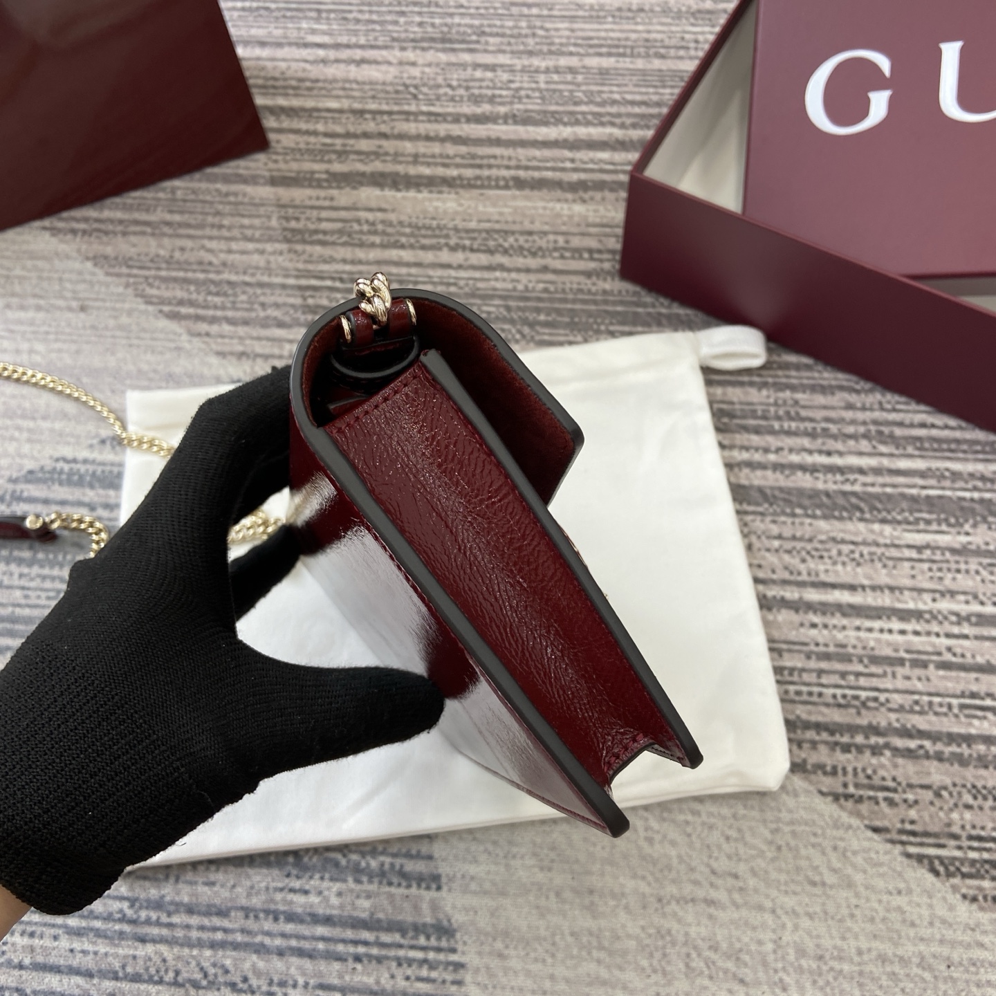 Gucci Red Leather Wallet on Chain Bag with Dionysus Clasp, 20 cm 3 i1754118873406 3590 0 2