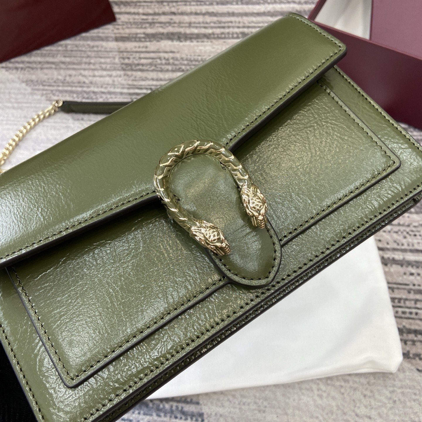 Gucci Dionysus Forest Green Leather Wallet on Chain Shoulder Bag 6 i1754118895681 3551 0 6