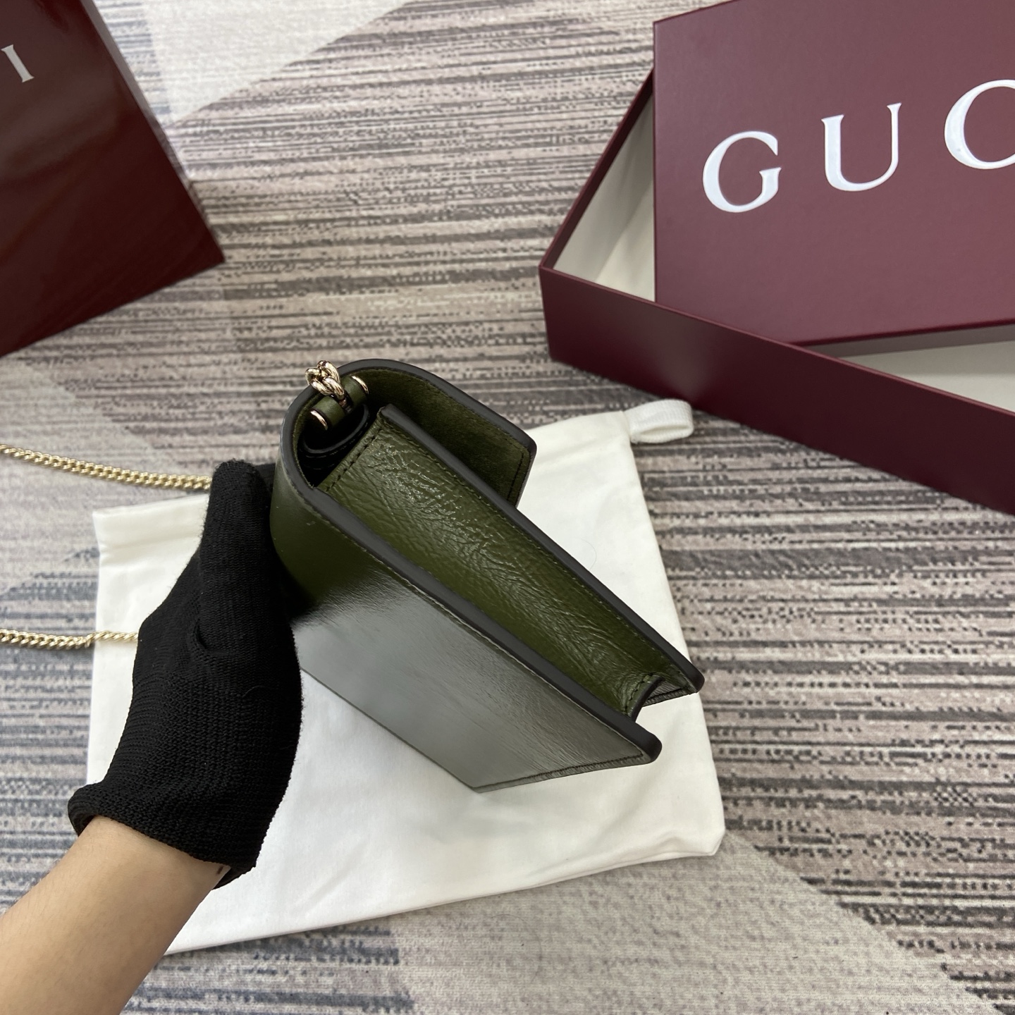 Gucci Dionysus Forest Green Leather Wallet on Chain Shoulder Bag 12 i1754118895985 924 0 2