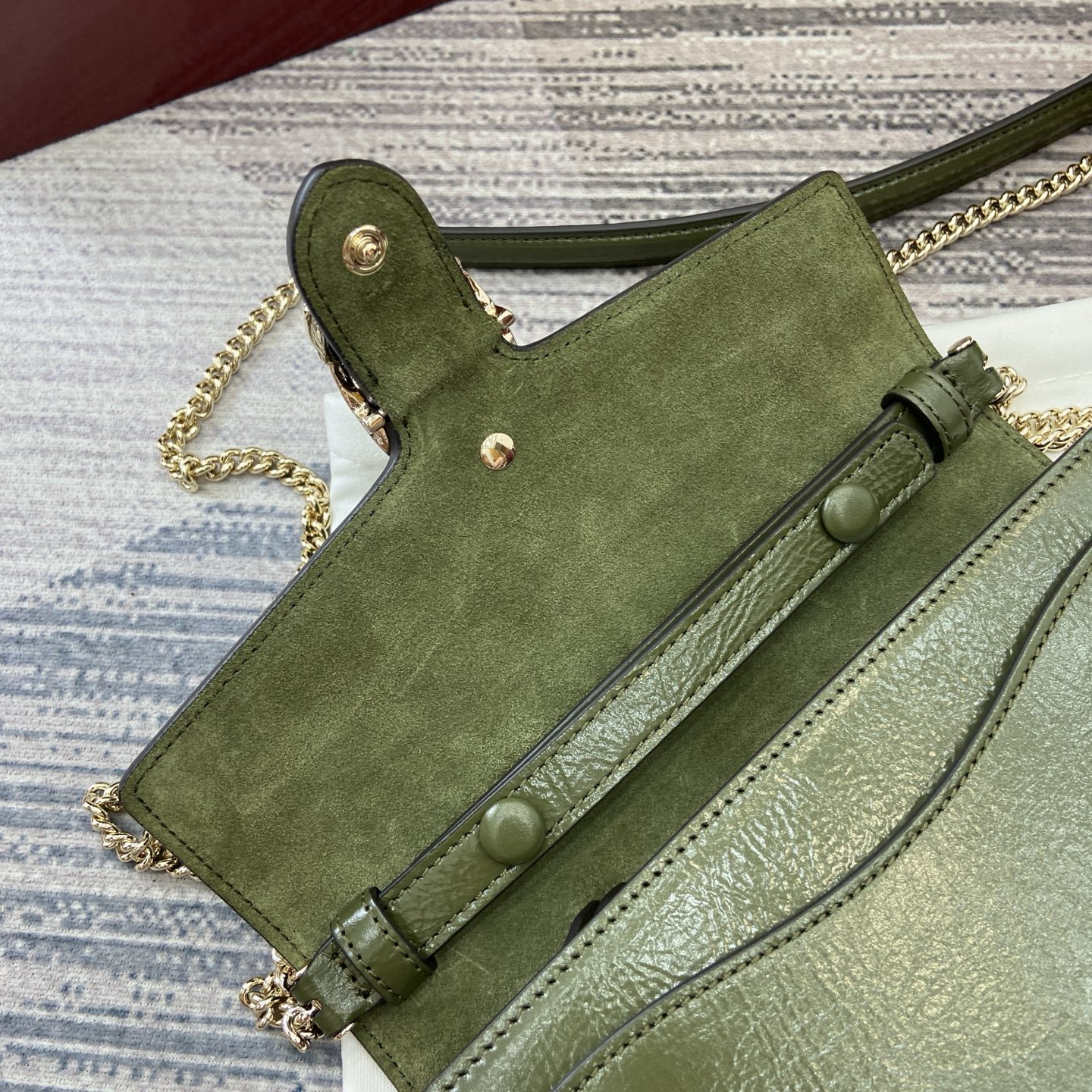 Gucci Dionysus Forest Green Leather Wallet on Chain Shoulder Bag 11 i1754118897821 2520 0 10