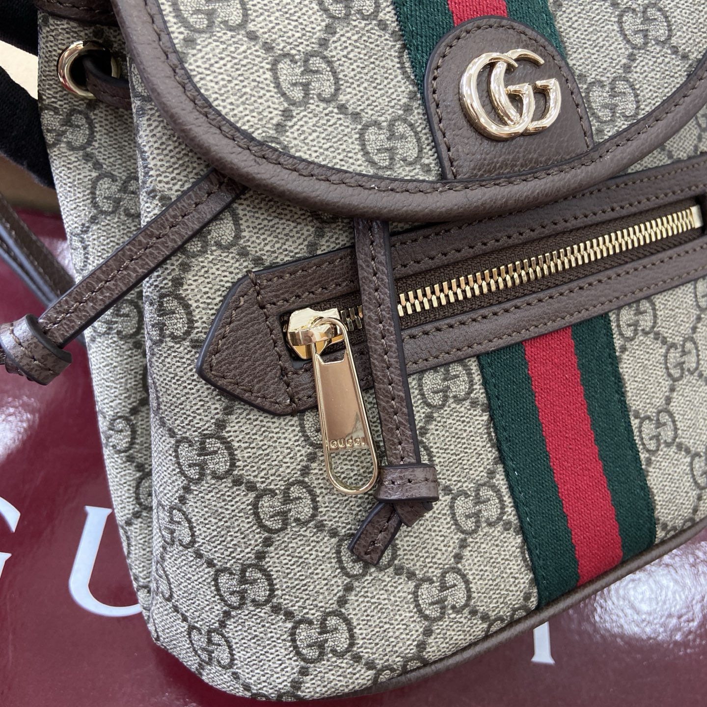 Gucci Ophidia GG Supreme Mini Backpack Beige/Brown, 19.5cm x 20cm x 12.5cm 9 i1754118941546 9782 0 7