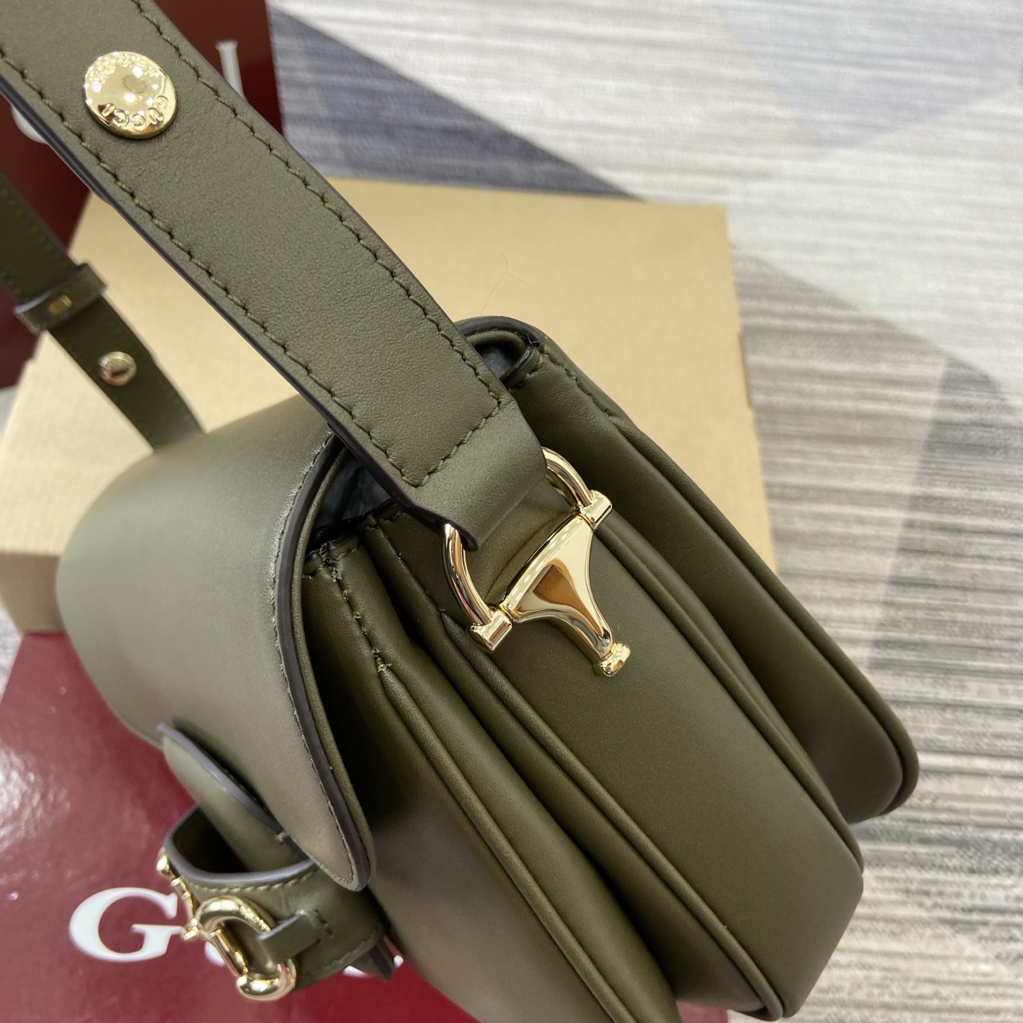 Gucci Horsebit 1955 Small Shoulder Bag - Forest Green Leather, Gold-Tone Hardware 7 i1755849349756 7951 0 6