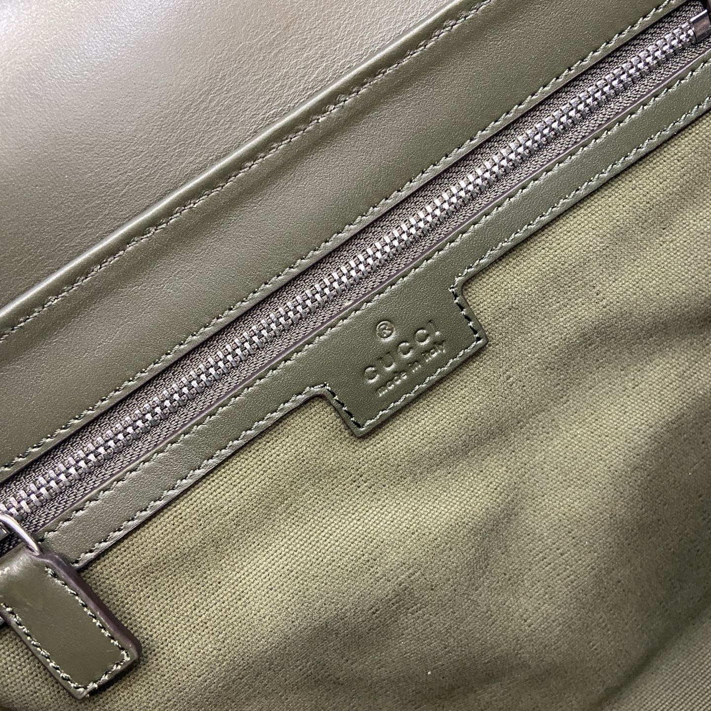 Gucci Medium Messenger Bag in Green Coated Fabric with Gucci Lettering 11 i1756271311040 2733 0 9