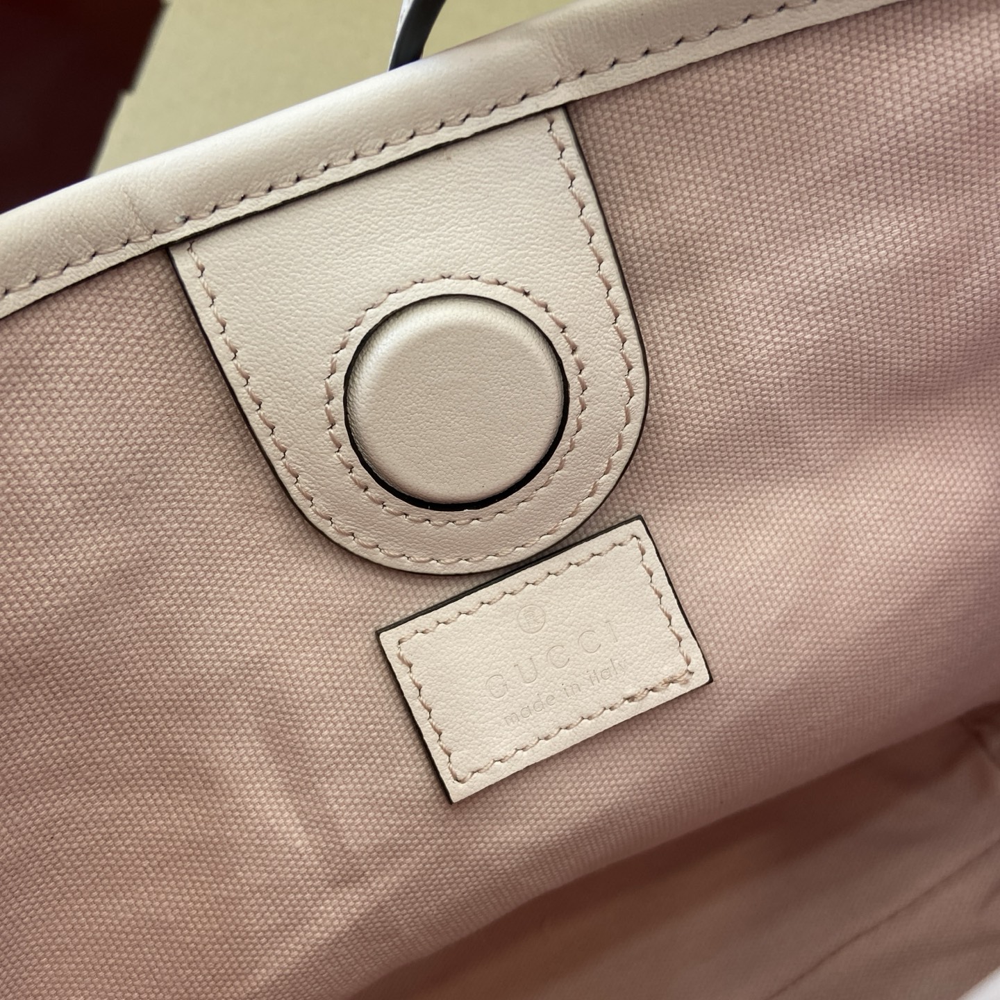 Gucci Emblem Mini Bucket Bag Light Pink Gucci Print Embossed Leather 12 i1756271400910 7371 0 11