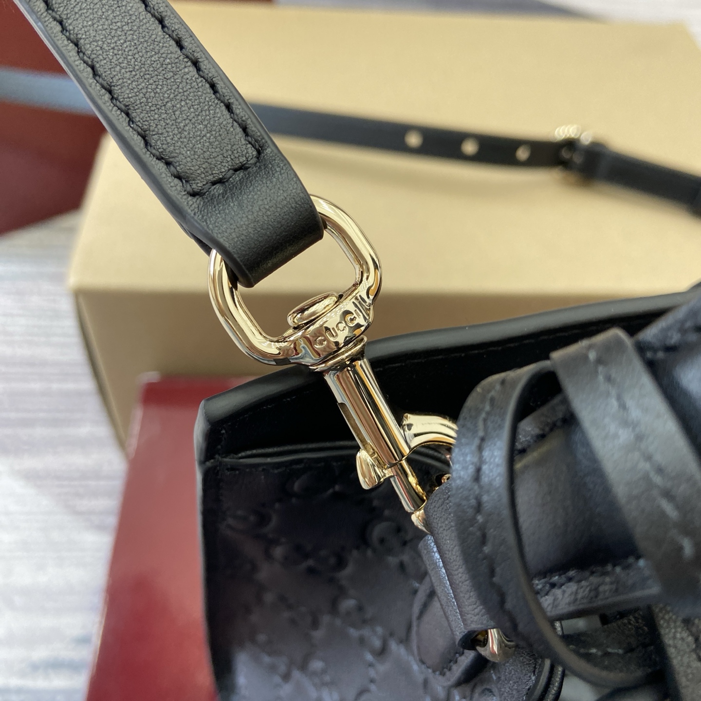 Gucci Padlock Embossed Leather Top Handle Bag, 25.5 cm, Black 11 i1756271565174 7567 0 8