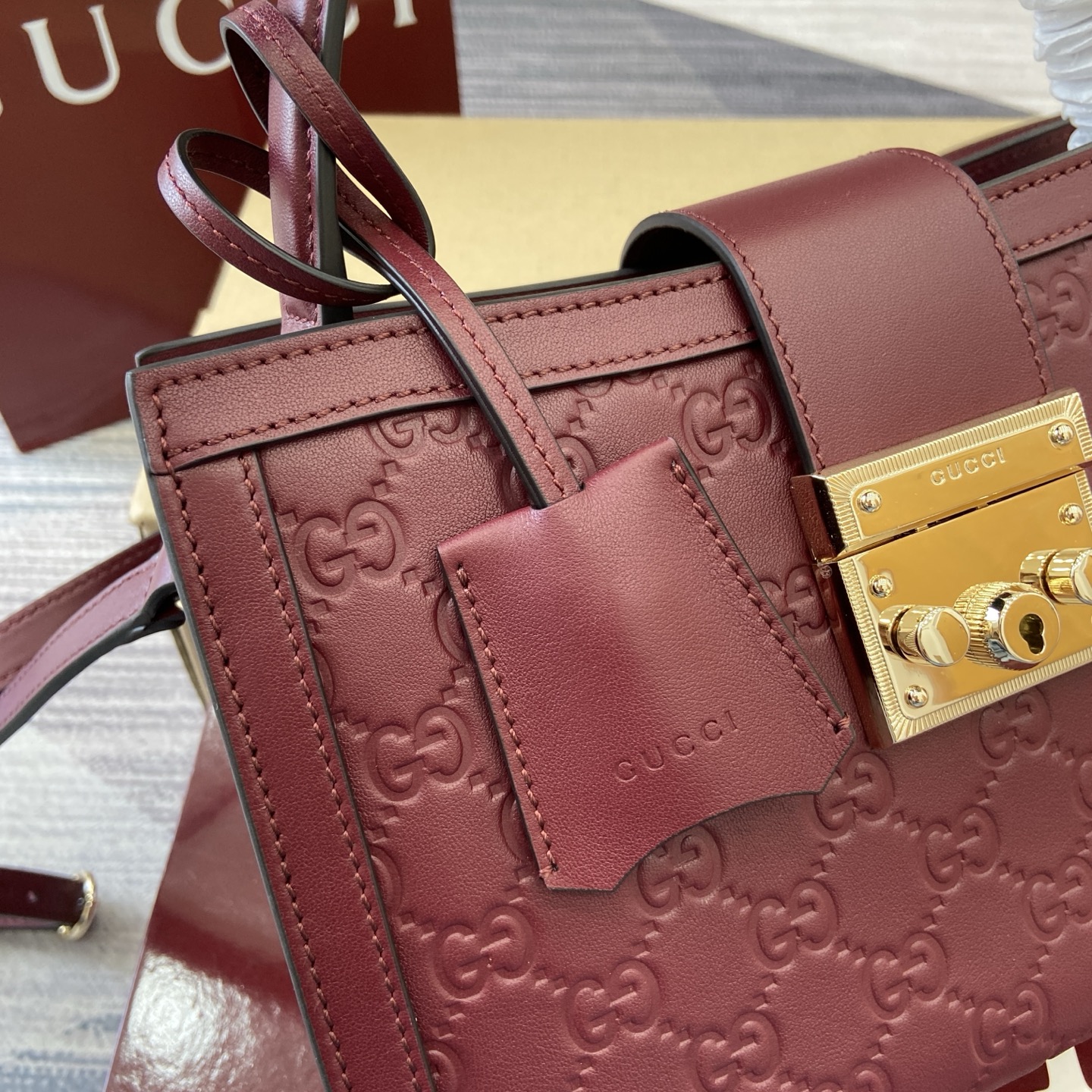 Gucci Padlock Small Embossed Leather Shoulder Bag - Ancora Red 7 i1756271571482 1294 0 6