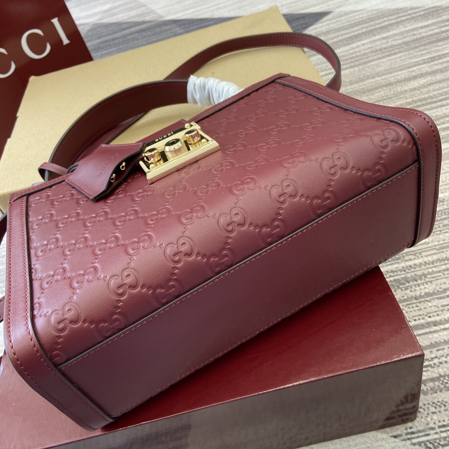 Gucci Padlock Small Embossed Leather Shoulder Bag - Ancora Red 8 i1756271571598 1931 0 7