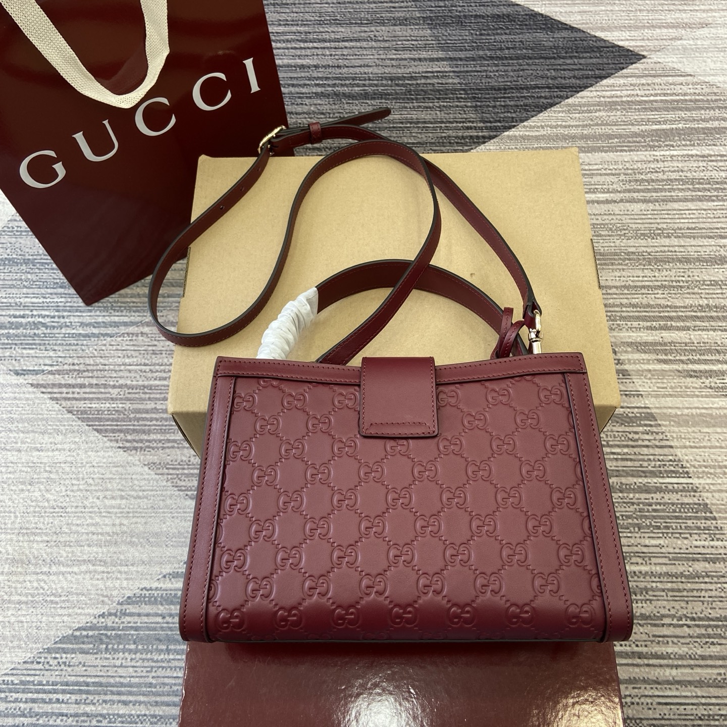 Gucci Padlock Small Embossed Leather Shoulder Bag - Ancora Red 3 i1756271571607 32 0 1