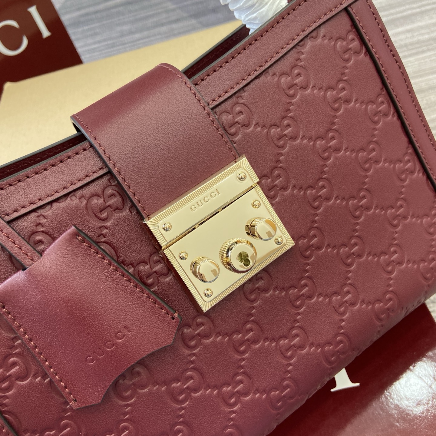 Gucci Padlock Small Embossed Leather Shoulder Bag - Ancora Red 6 i1756271573279 6764 0 5