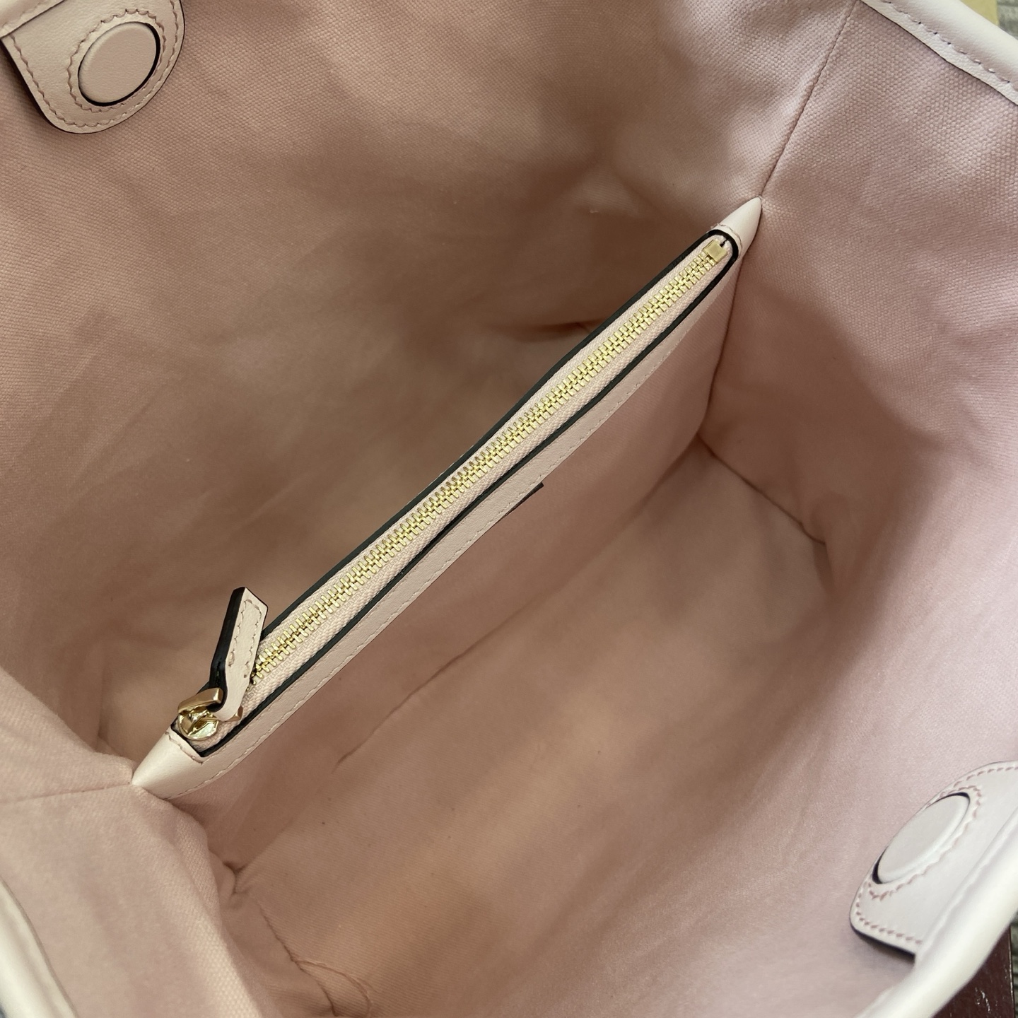 Gucci Emblem Embossed Leather Bucket Bag, Light Pink, Detachable Strap 10 i1756529649939 5930 0 8