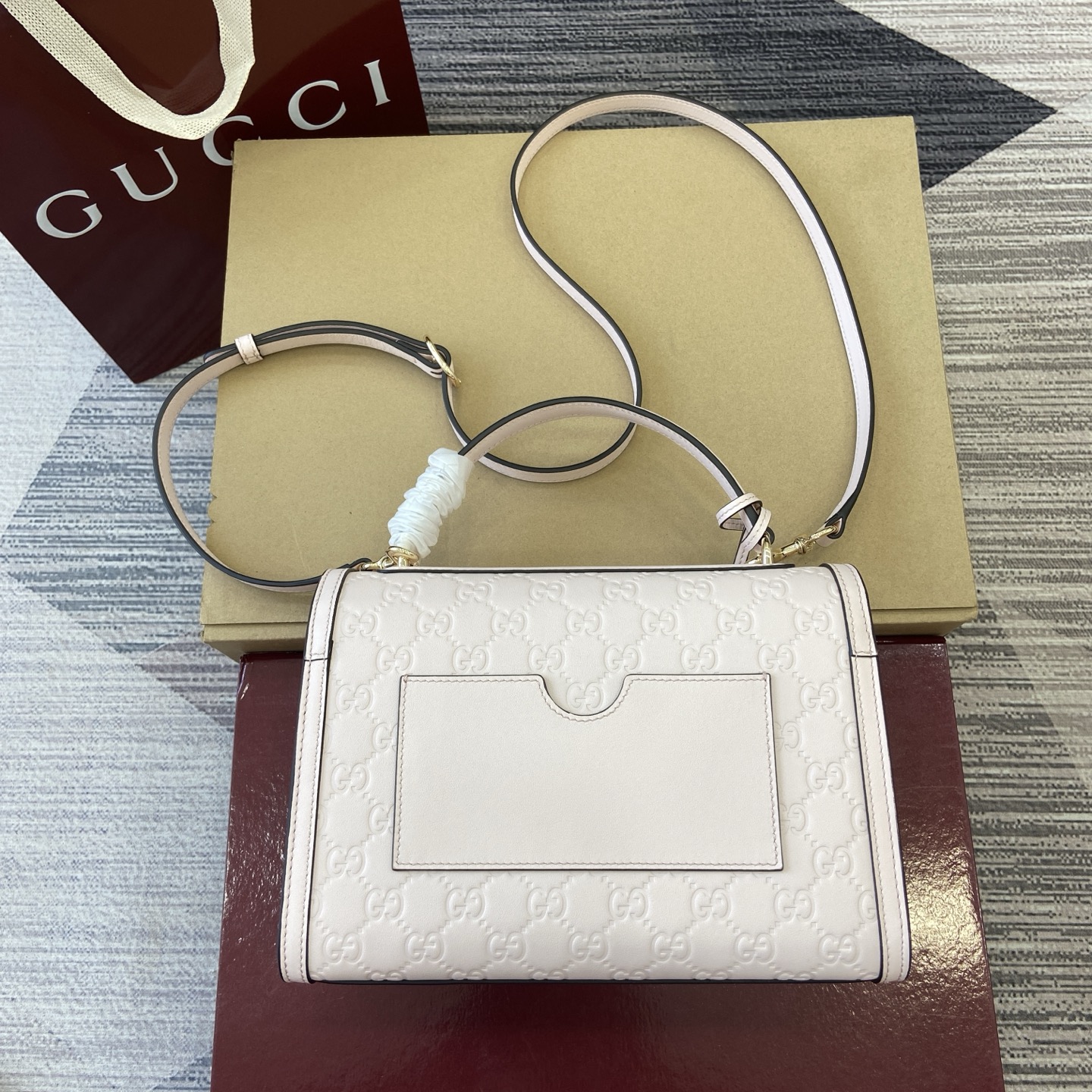 Gucci Padlock Embossed Leather Top Handle Bag - Light Pink, 26cm 3 i1756529802384 917 0 1