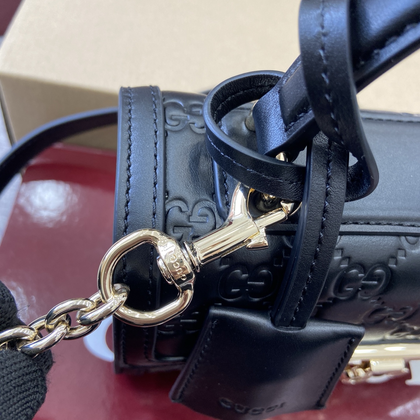 Gucci Padlock Embossed Leather Shoulder Bag with Gold-Tone Hardware, Black 11 i1756625910130 2162 0 4