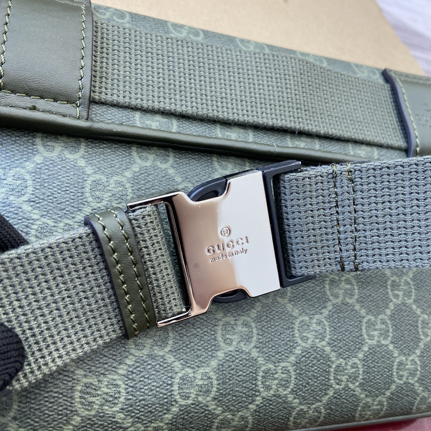 Gucci Green GG Motif Coated Fabric Belt Bag,24cm x 16.5cm x 6cm 5 i1756625940473 86 0 3