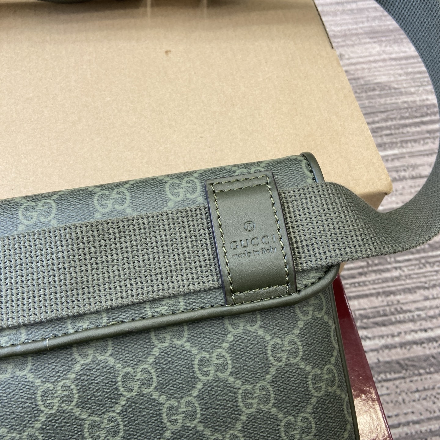 Gucci Green GG Motif Coated Fabric Belt Bag,24cm x 16.5cm x 6cm 4 i1756625941376 8472 0 2