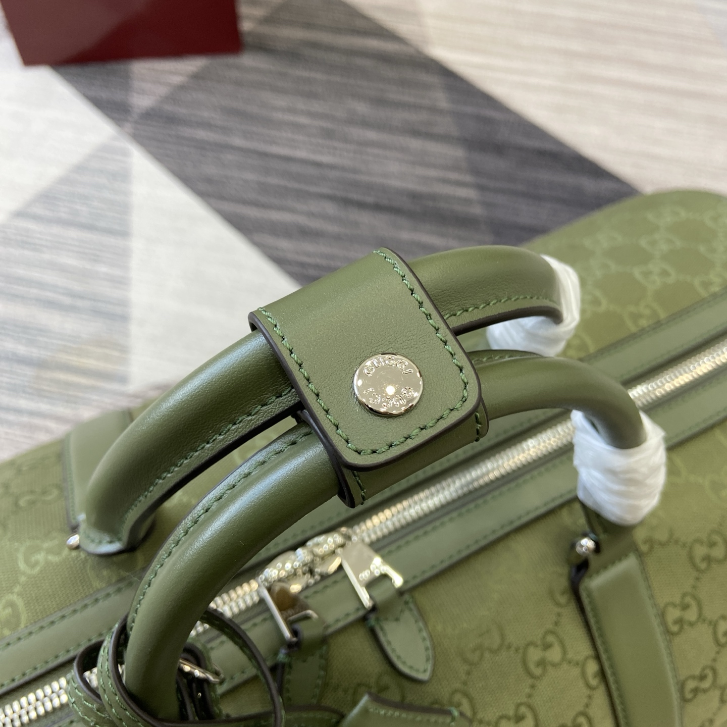 Gucci Duffel Bag in GG Canvas with Web Detail - Forest Green 4 i1756625983169 2497 0 4