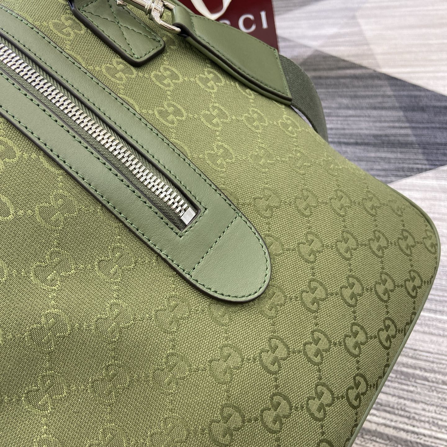 Gucci Duffel Bag in GG Canvas with Web Detail - Forest Green 7 i1756625984543 2321 0 8