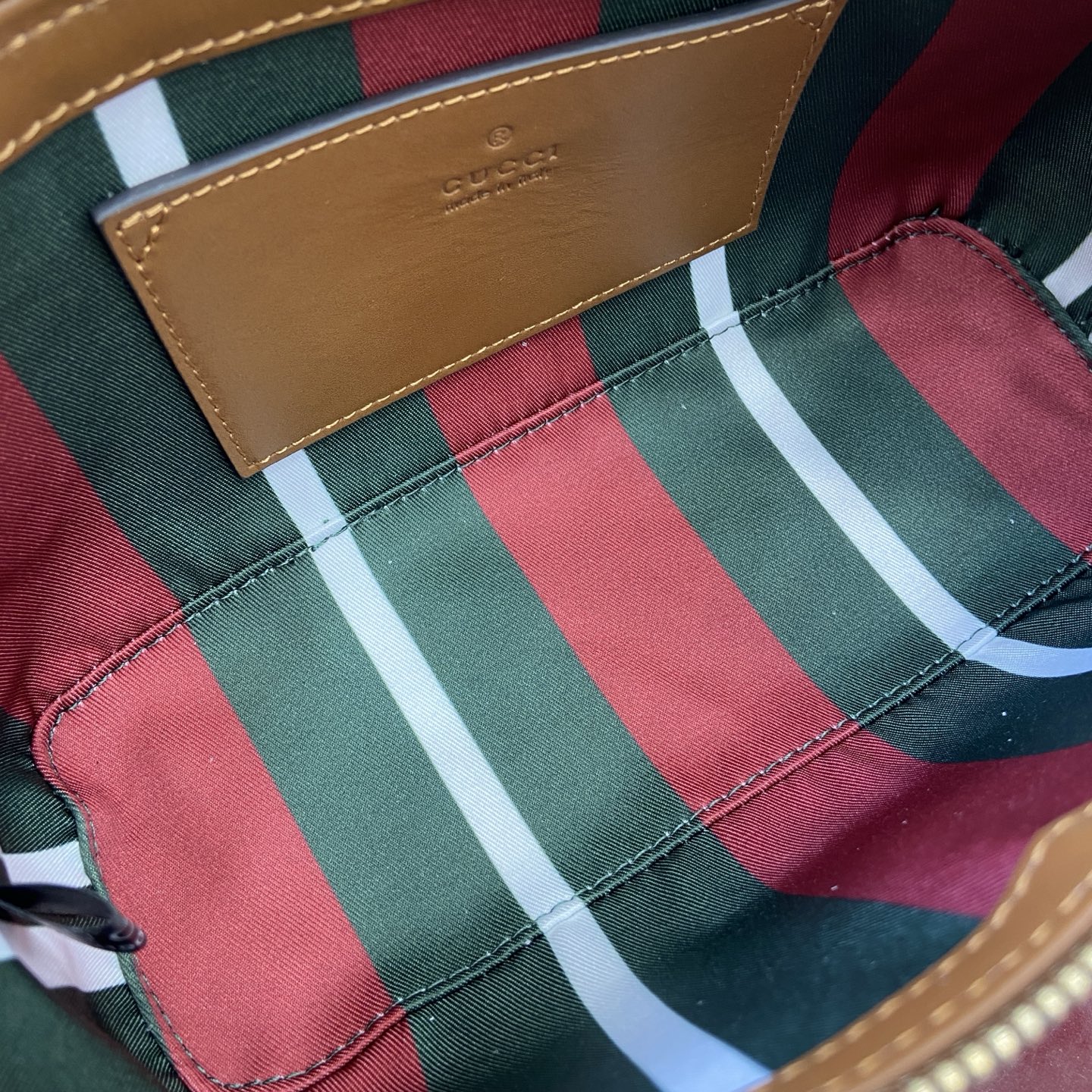 Gucci Emblem Small Shoulder Bag Beige and Dark Brown GG Supreme Canvas 10 i1756786262790 3775 0 9