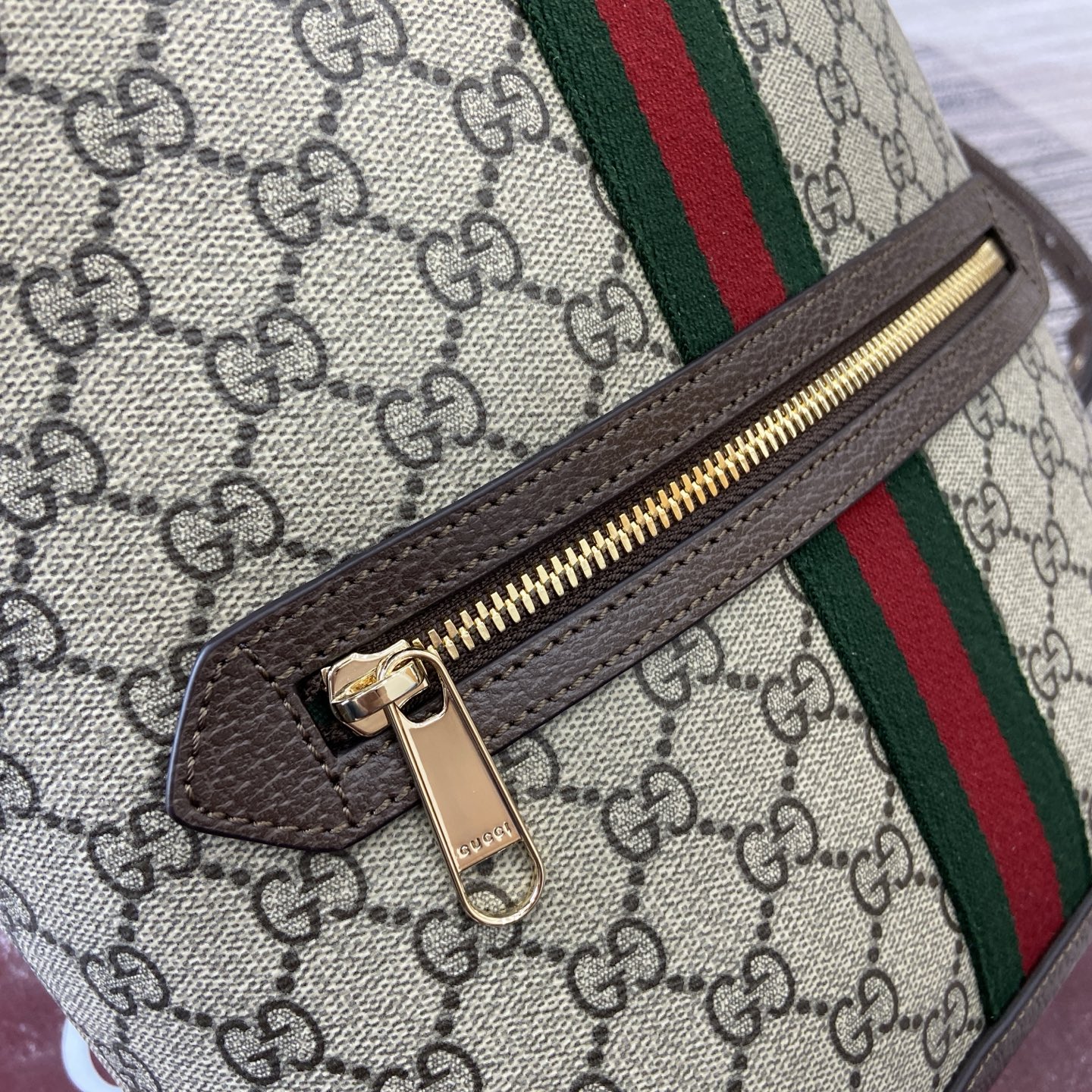 Gucci Ophidia Small Backpack GG Beige/Brown Leather Trim Gold-Toned Hardware 10 i1757141240642 3947 0 8