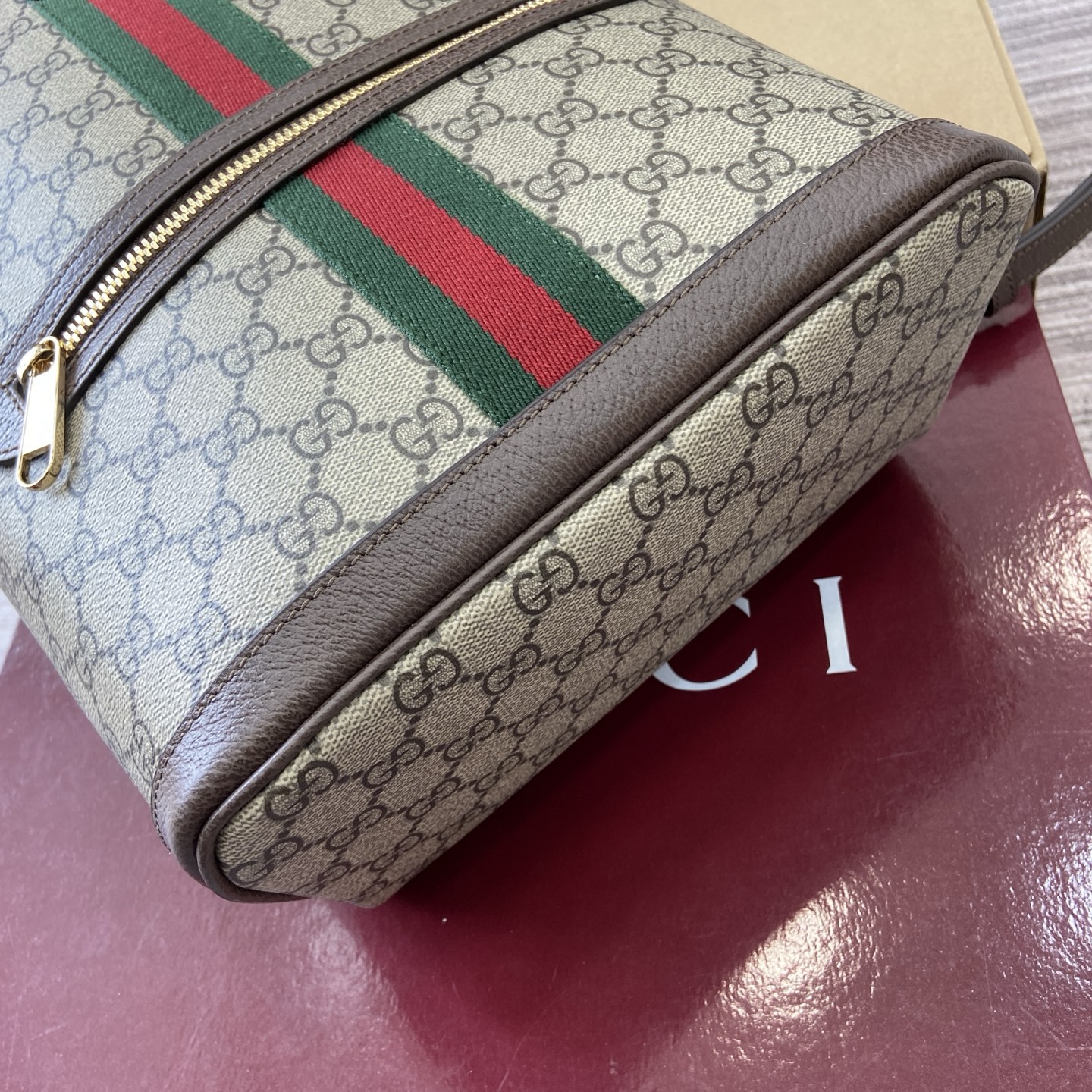 Gucci Ophidia Small Backpack GG Beige/Brown Leather Trim Gold-Toned Hardware 11 i1757141240679 3867 0 9