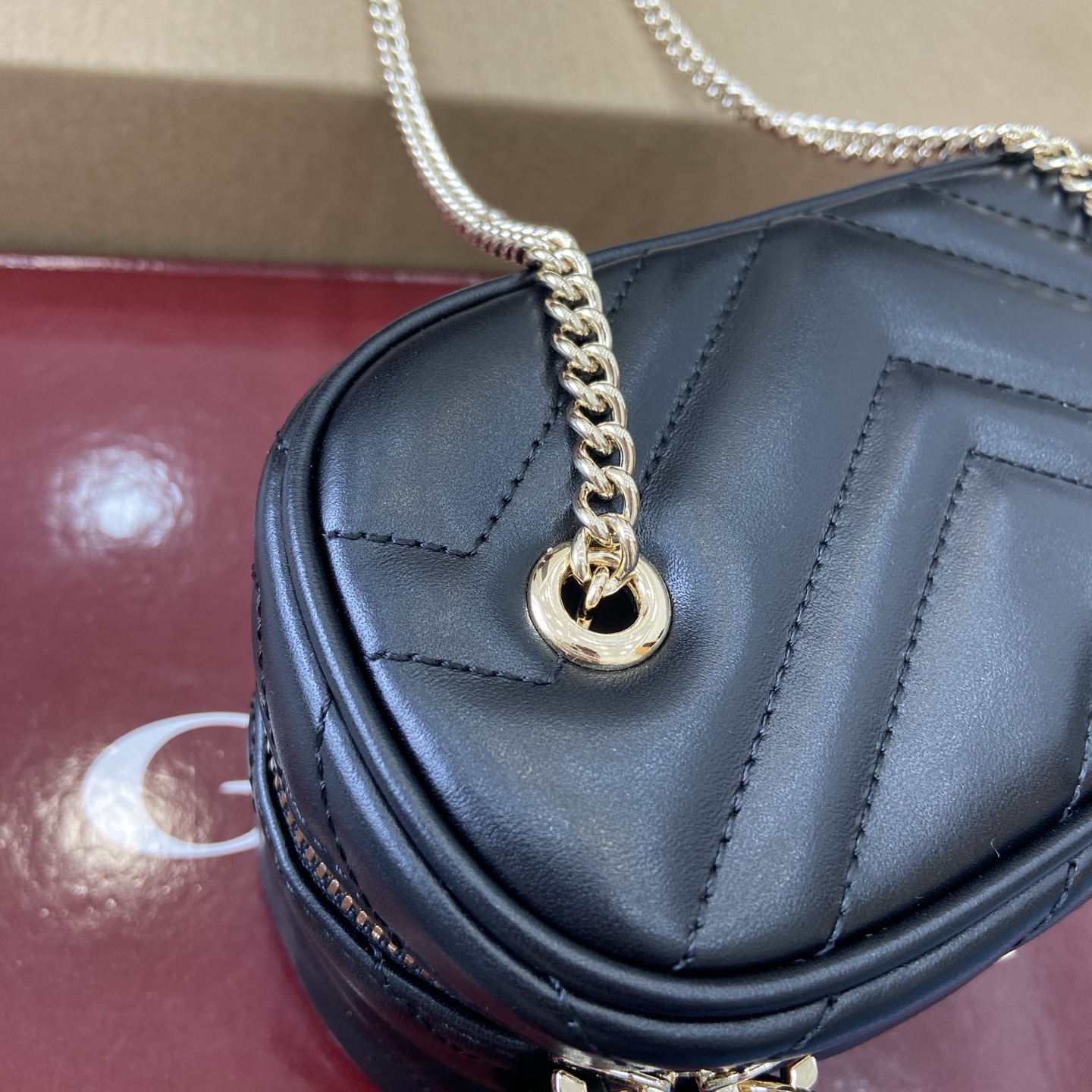 Gucci Marmont Chain Cosmetic Bag Black Leather, 15 cm 12 i1757578908694 8191 0 5