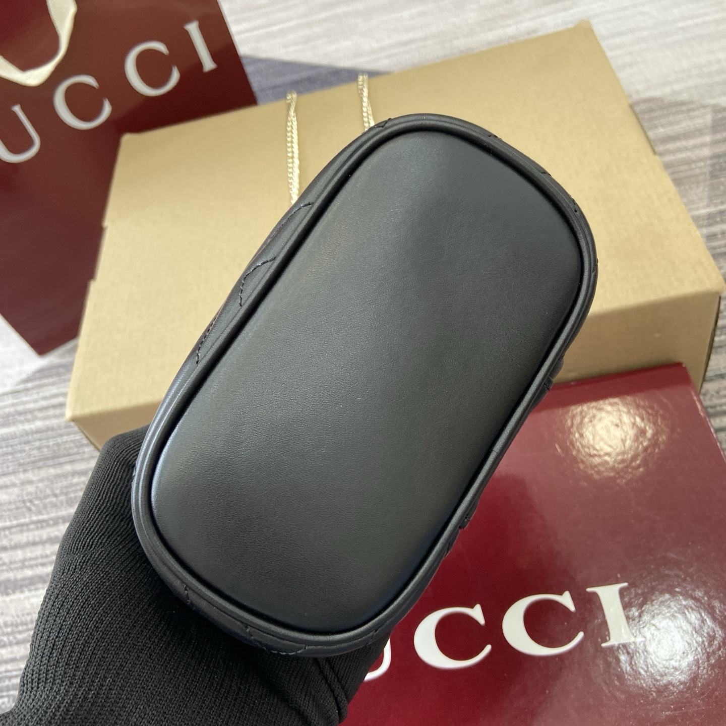 Gucci Marmont Chain Cosmetic Bag Black Leather, 15 cm 9 i1757578909954 8475 0 9