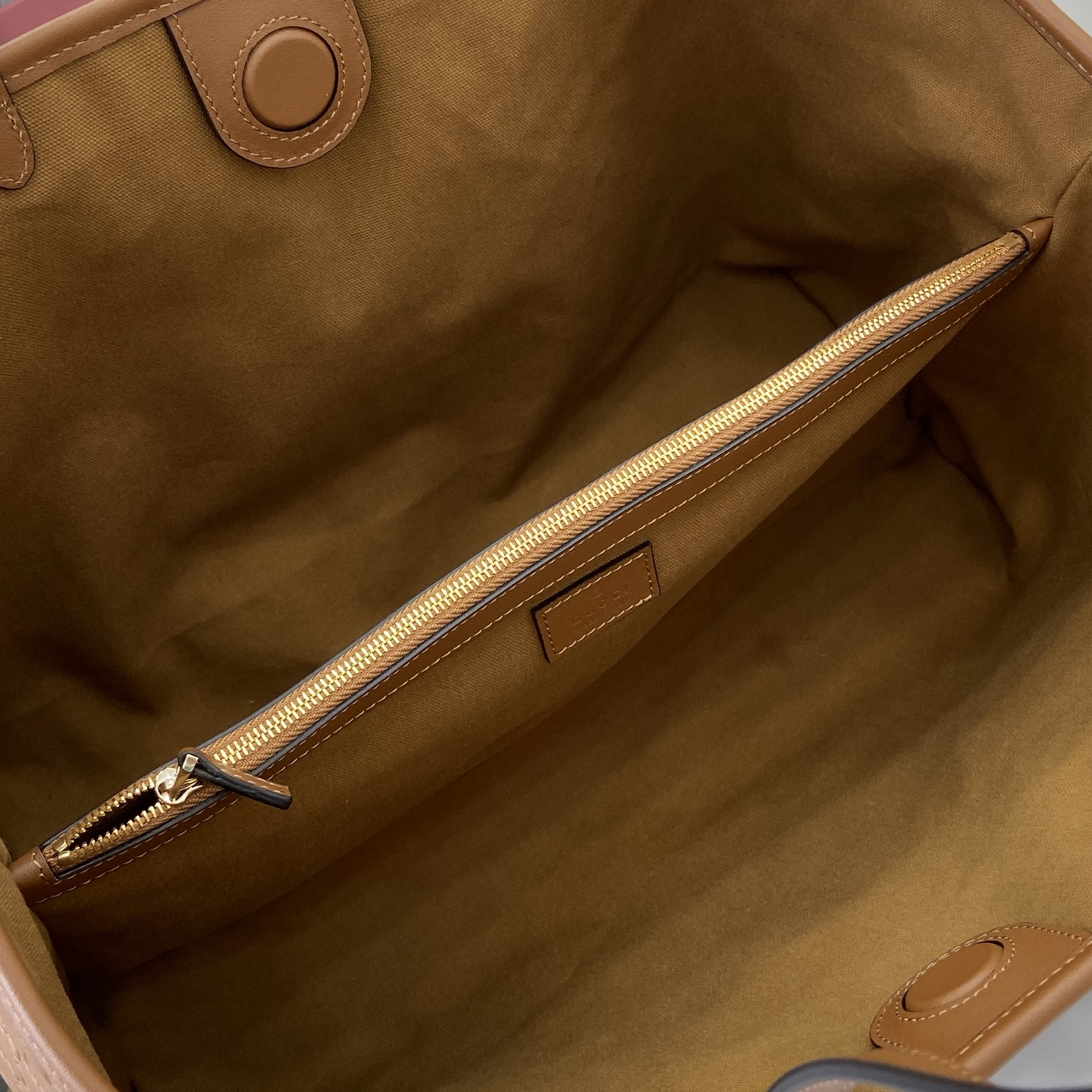 Gucci Emblem Embossed Leather Tote Bag, Brown, 38cm, Adjustable Handle 10 i1758184526135 5589 0 8