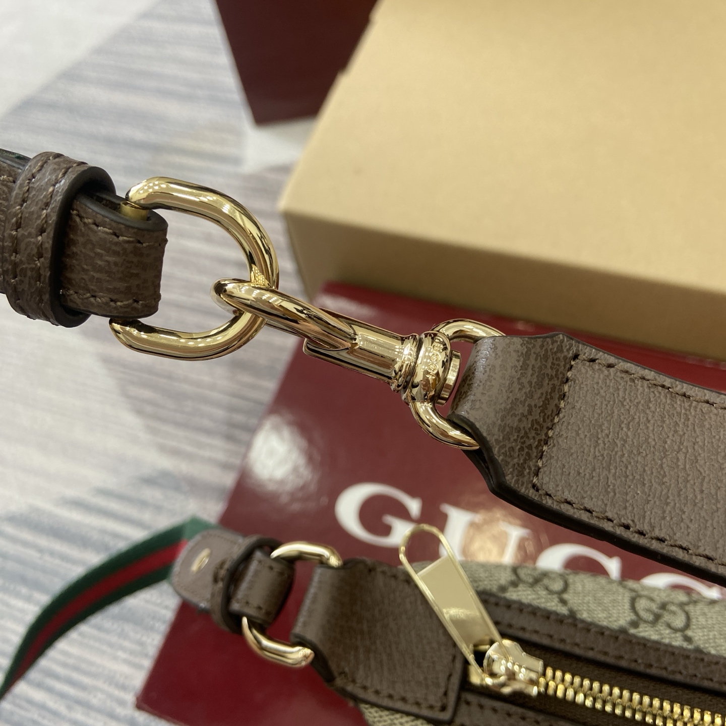 Gucci Ophidia Monogram Coated Fabric Small Shoulder Bag - Beige & Brown 9 i1758362467195 2737 0 8