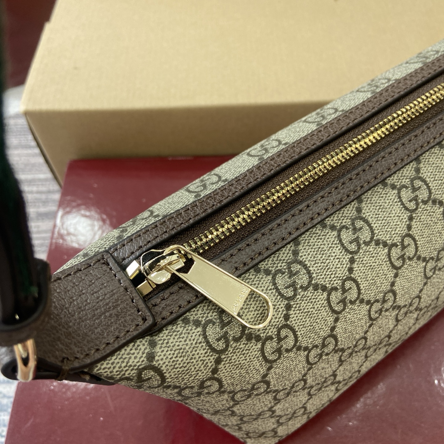 Gucci Ophidia Monogram Coated Fabric Small Shoulder Bag - Beige & Brown 5 i1758362471505 1567 0 4