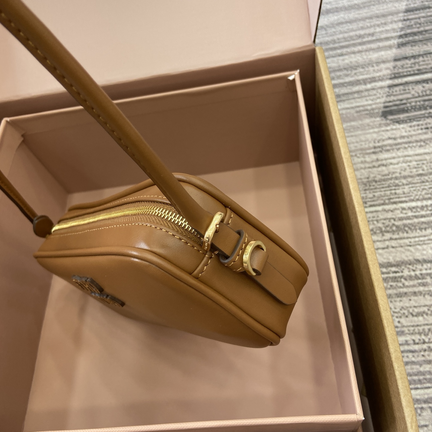 Miu Miu Limited Edition Mahjong Bag in Cognac Leather - Chic & Compact 6 i1758362925313 3185 0 5