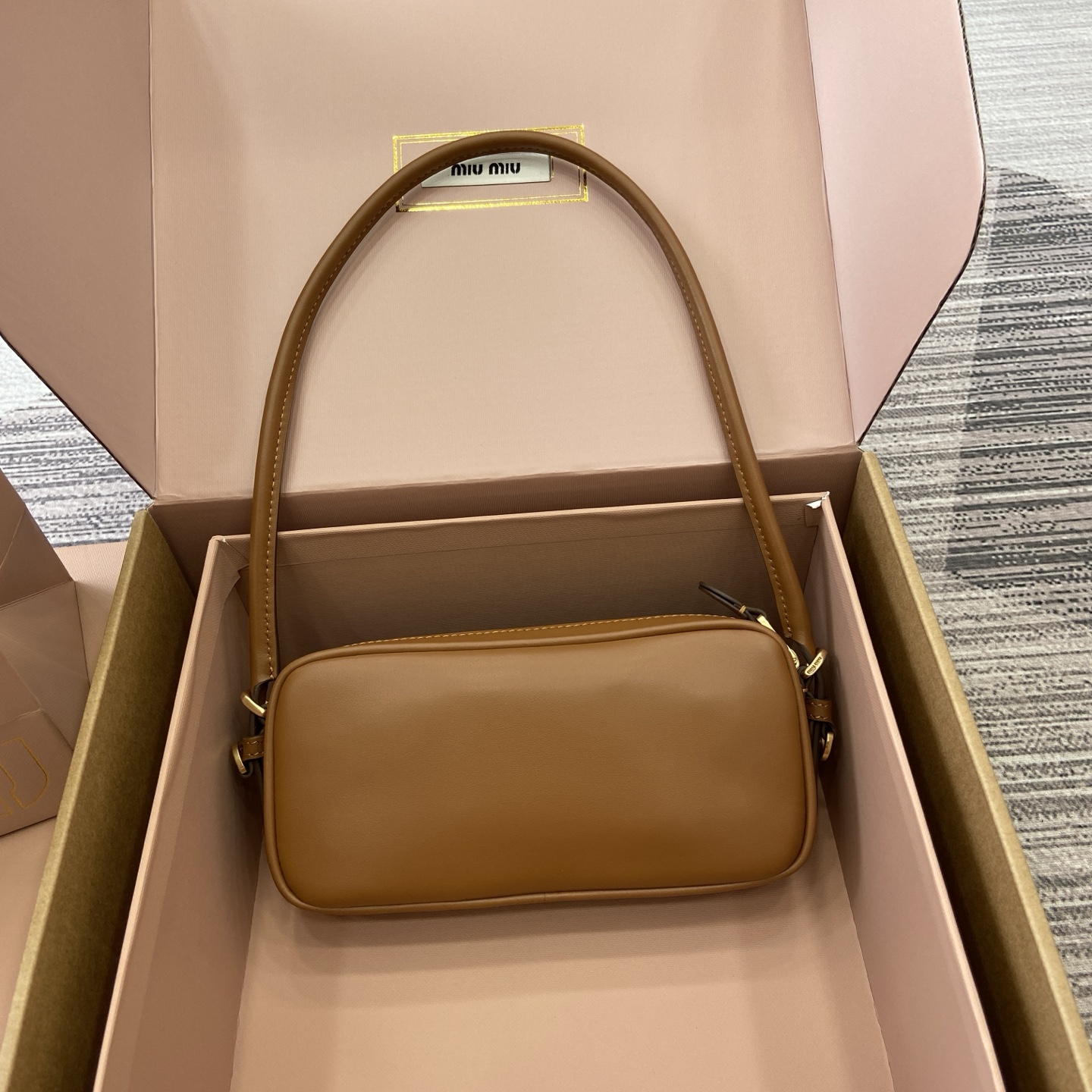 Miu Miu Limited Edition Mahjong Bag in Cognac Leather - Chic & Compact 3 i1758362927532 8619 0 2