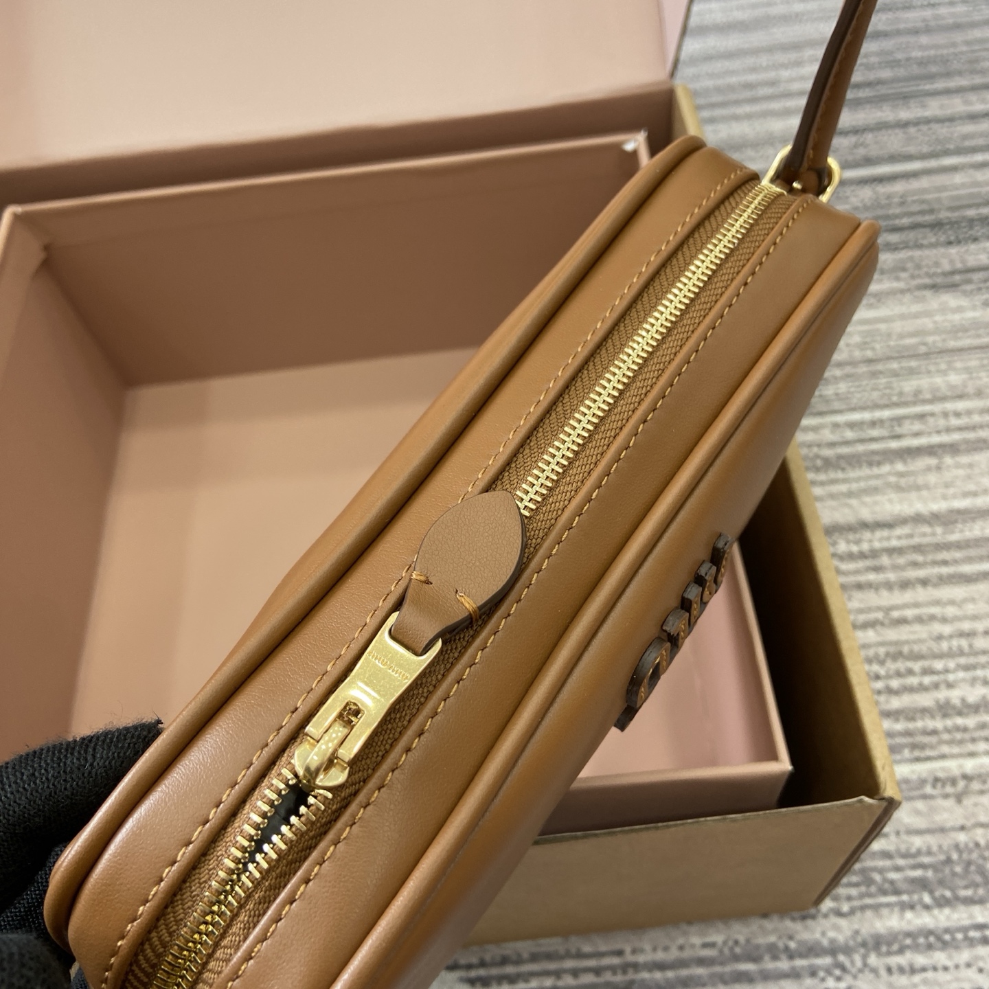 Miu Miu Limited Edition Mahjong Bag in Cognac Leather - Chic & Compact 10 i1758362927534 9667 0 9
