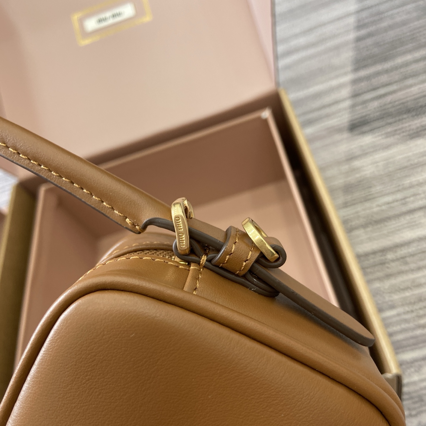 Miu Miu Limited Edition Mahjong Bag in Cognac Leather - Chic & Compact 7 i1758362929686 7162 0 6