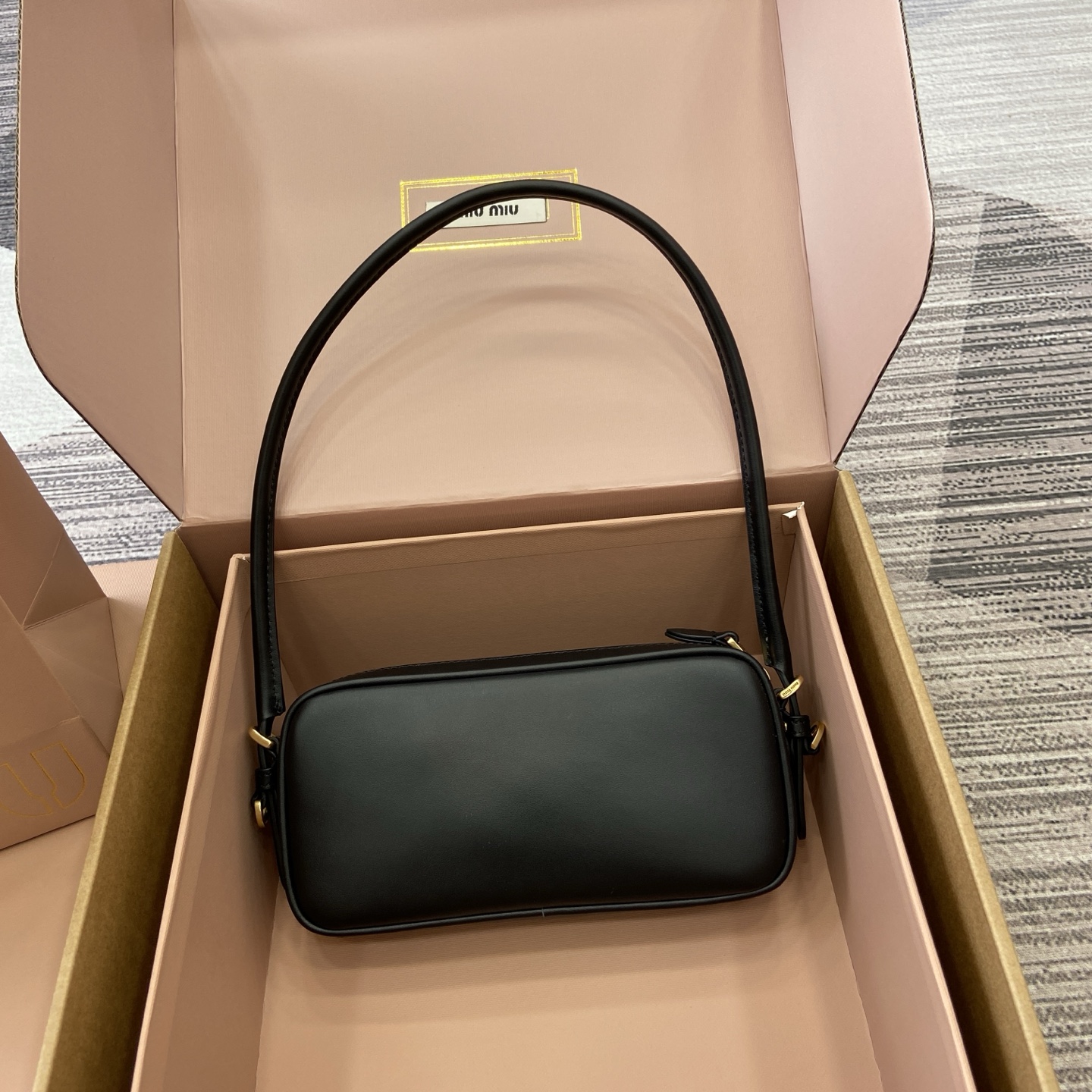 Miu Miu Limited Edition Black Leather Mahjong Bag with Adjustable Strap 4 i1758362933320 5822 0 2