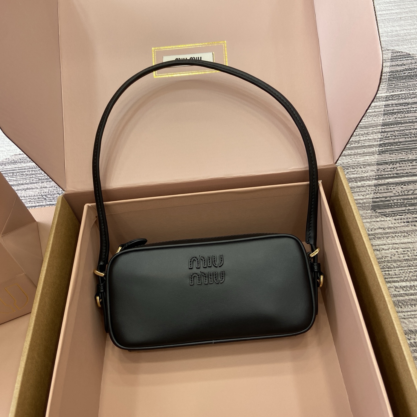 Miu Miu Limited Edition Black Leather Mahjong Bag with Adjustable Strap 3 i1758362934813 1011 0 1