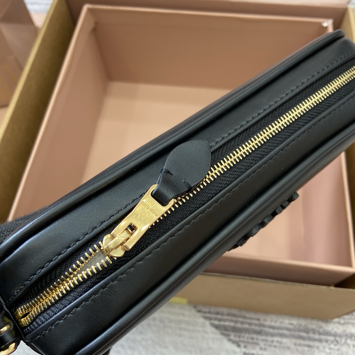 Miu Miu Limited Edition Black Leather Mahjong Bag with Adjustable Strap 8 i1758362934858 6570 0 6
