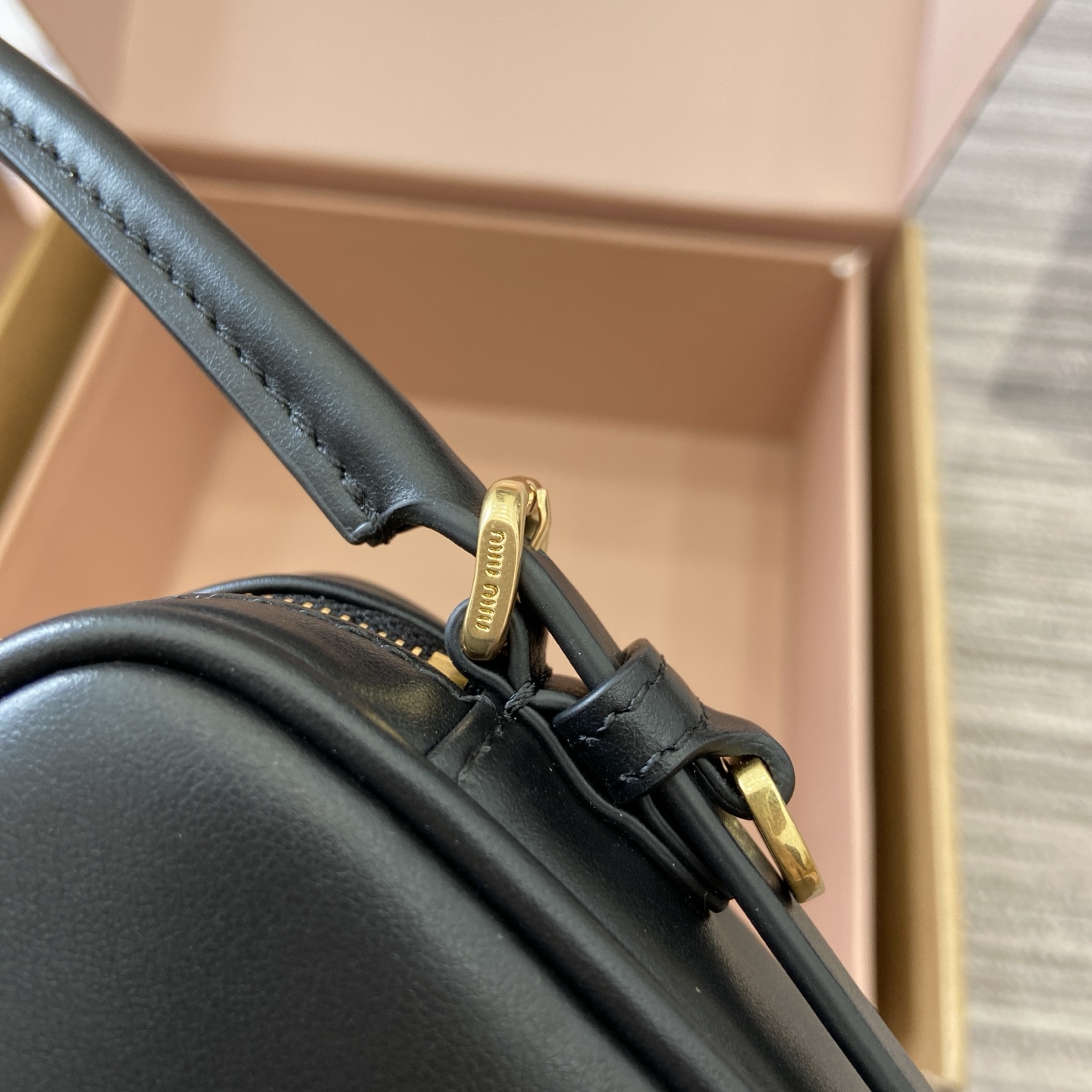Miu Miu Limited Edition Black Leather Mahjong Bag with Adjustable Strap 11 i1758362936043 7919 0 9