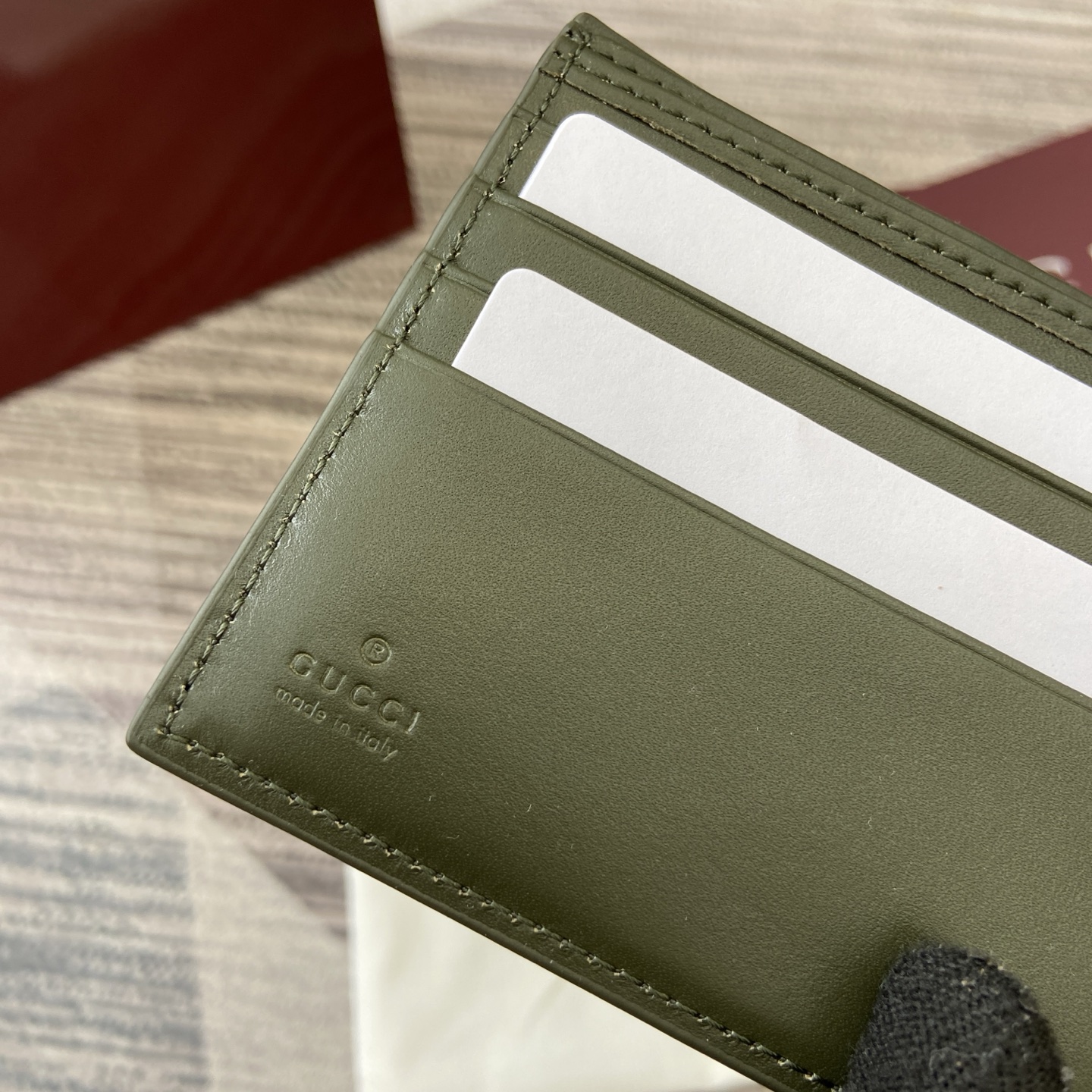 Gucci Supreme Canvas Bi-Fold Wallet with Green Leather Trim 8 i1758362965795 5435 0 7