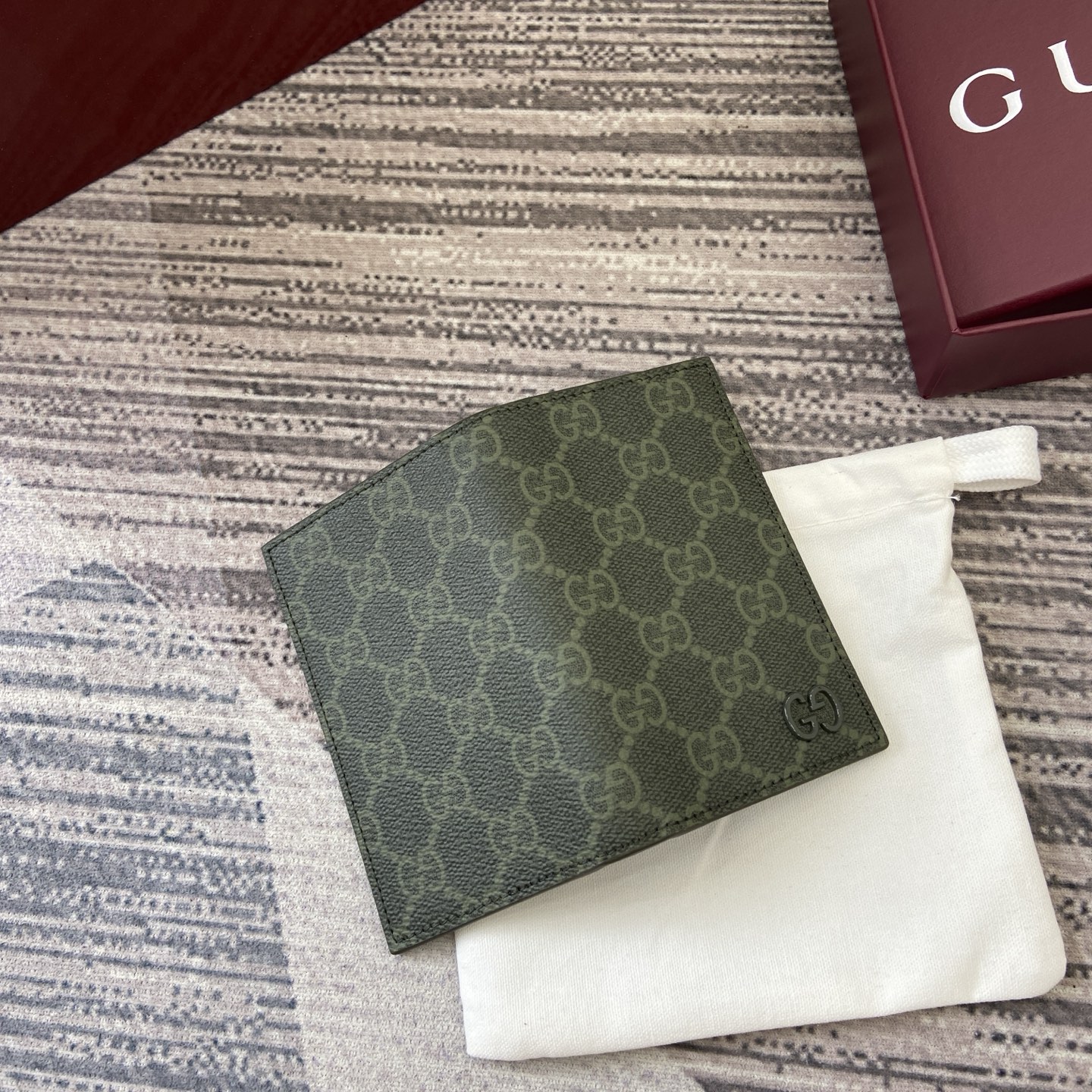 Gucci Forest Green GG Supreme Coated Fabric Card Holder Wallet 10 i1758362975302 9141 0 8