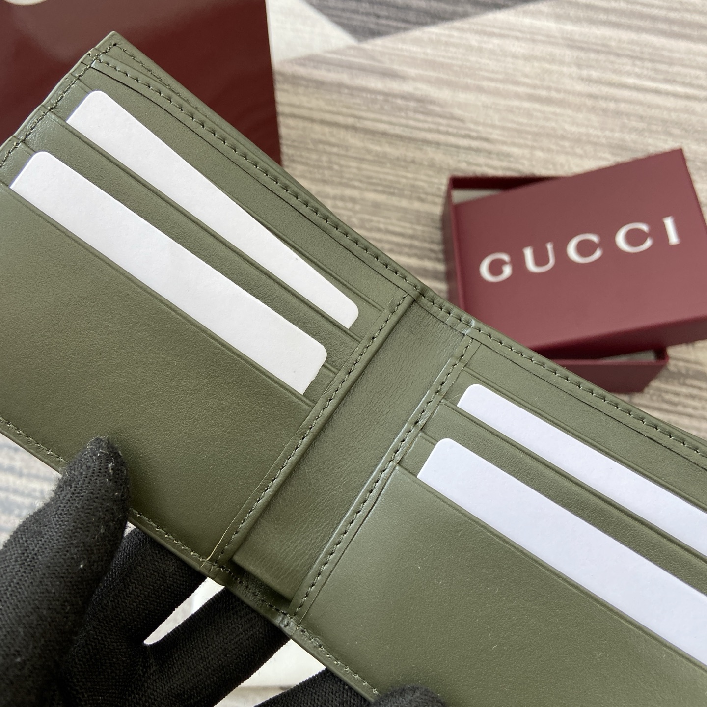 Gucci Forest Green GG Motif Bifold Wallet - 768243 9 i1758362983242 5975 0 8