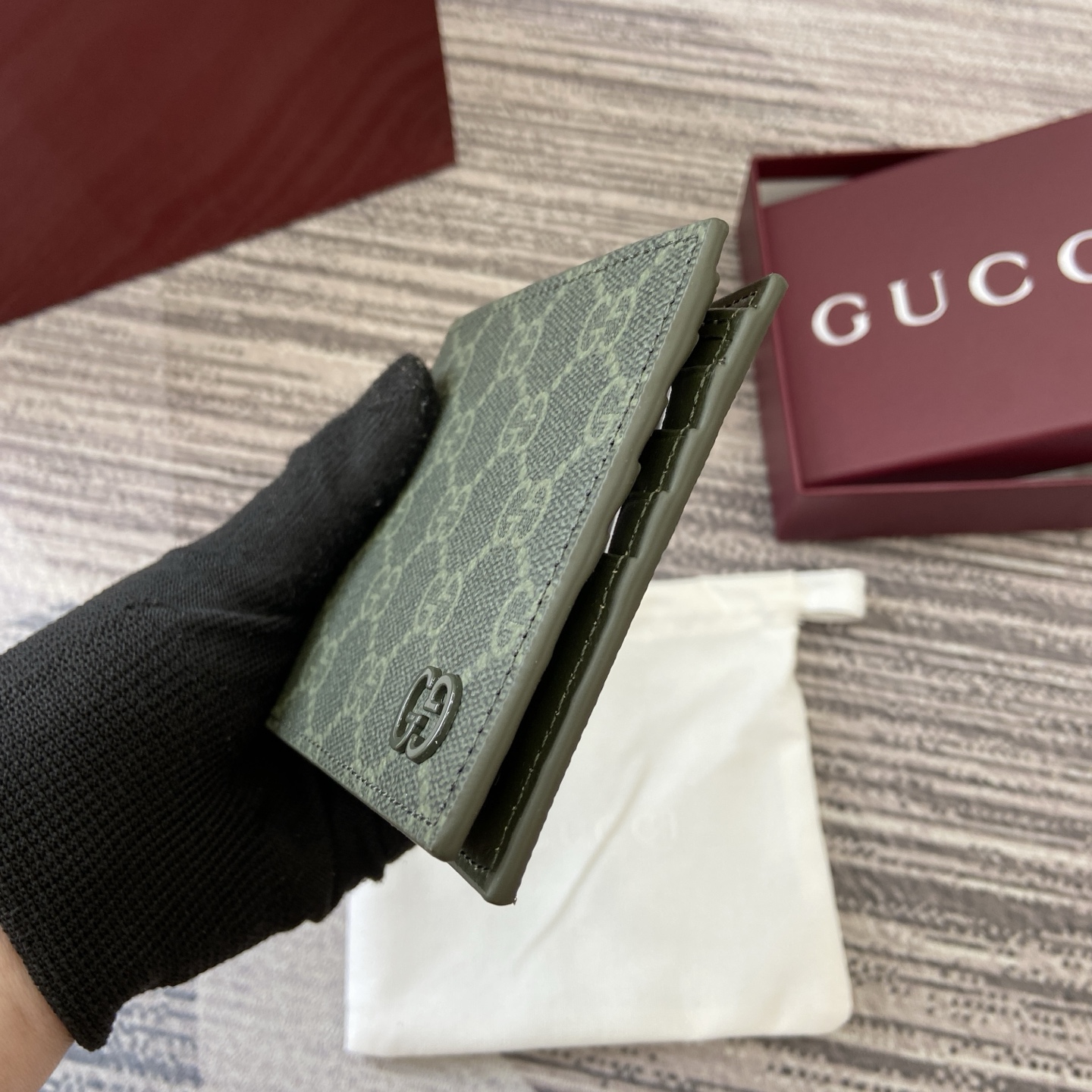 Gucci Forest Green GG Motif Bifold Wallet - 768243 4 i1758362985689 3941 0 3