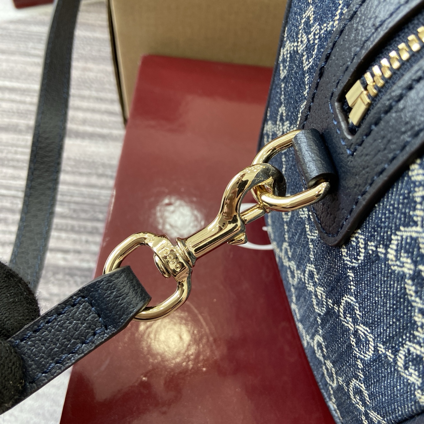 Gucci Mini Handbag in Denim with Web Stripe and Detachable Strap 9 i1758363045001 3694 0 7